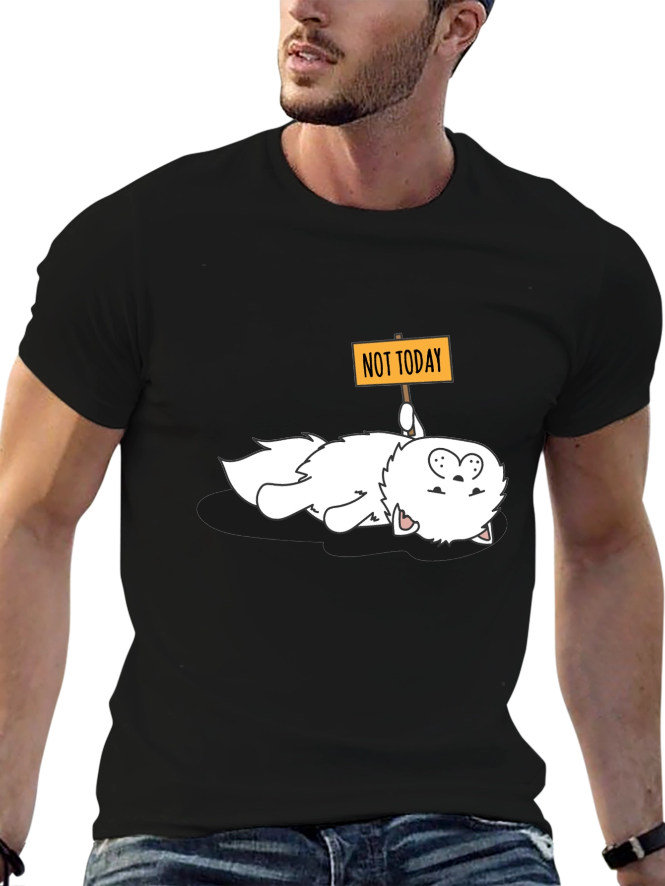 Funny Not Today Cat Graphic Tee