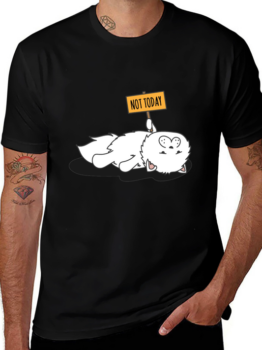 Funny Not Today Cat Graphic Tee