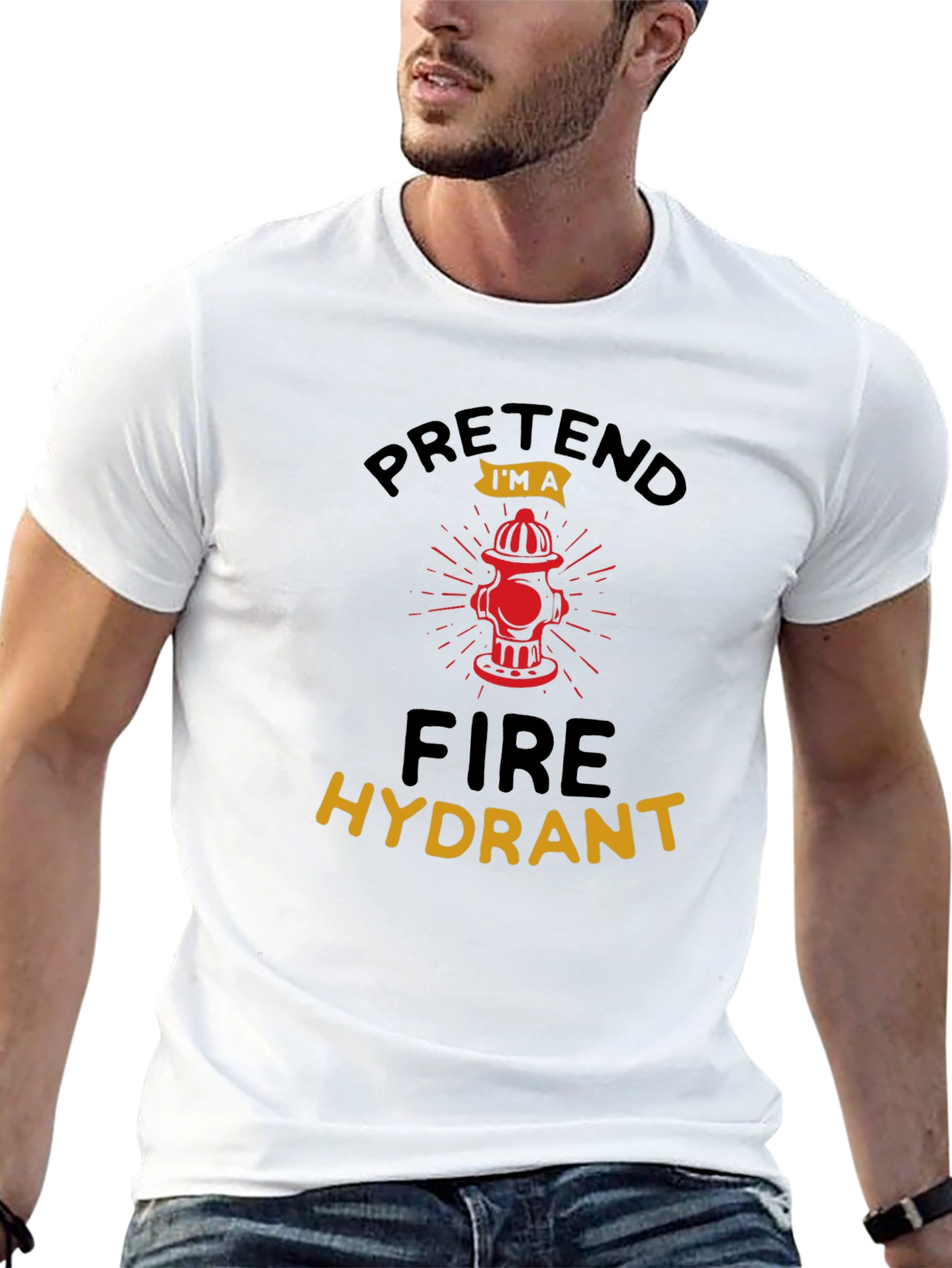 Pretend Im a Fire Hydrant Black T-Shirt