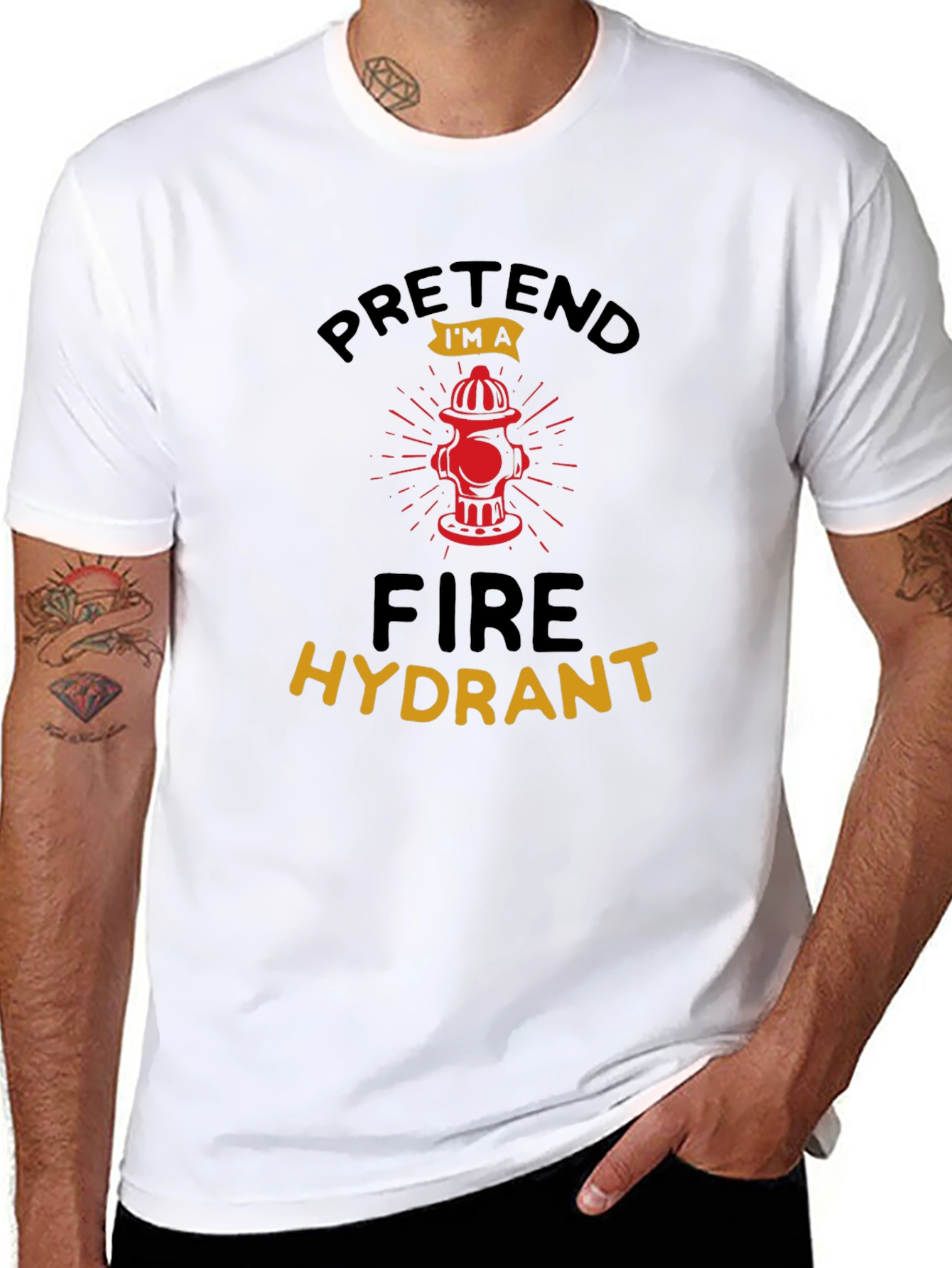 Pretend Im a Fire Hydrant Black T-Shirt