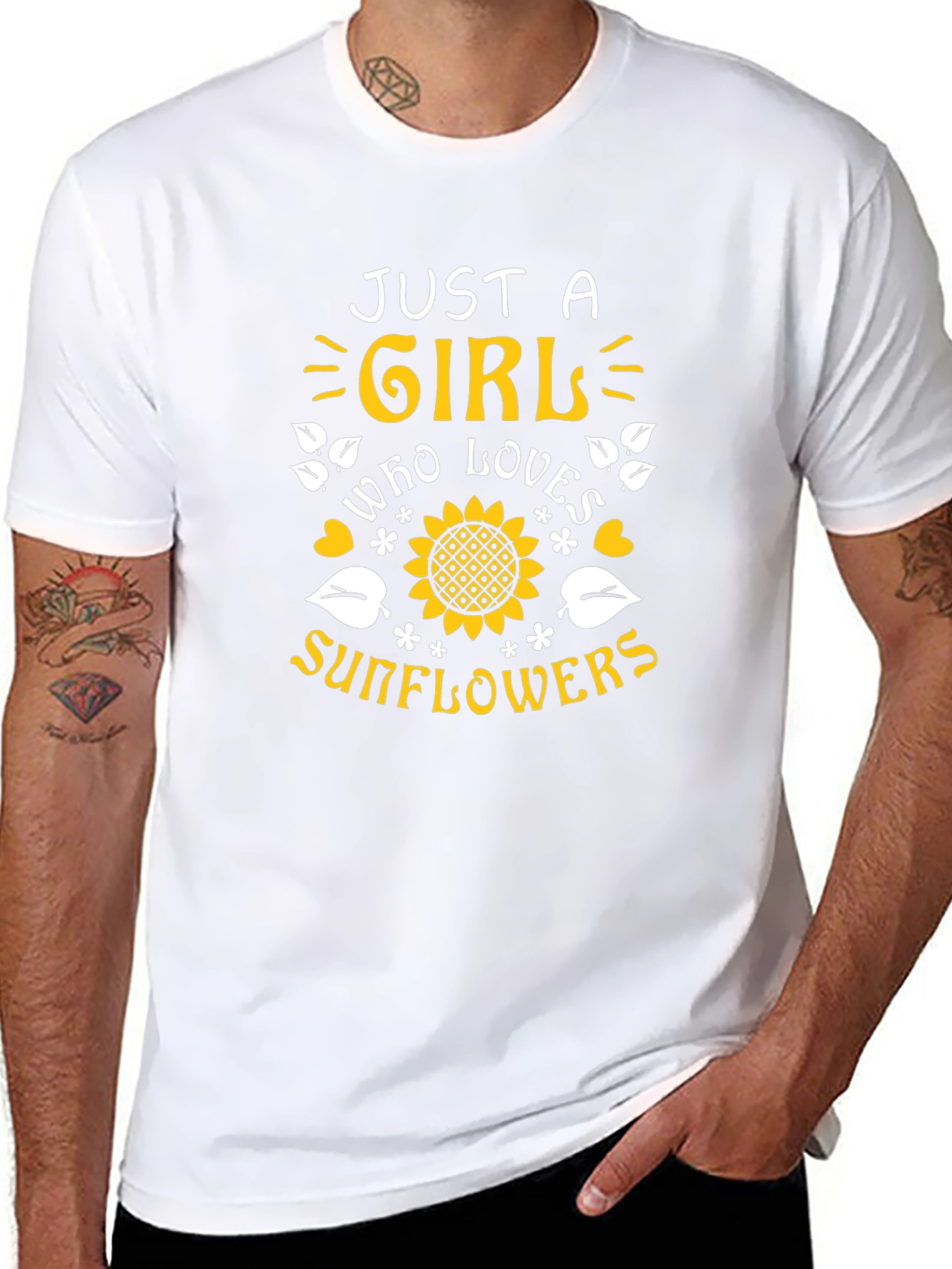 Just A Girl Who Loves Sunflowers Graphic Tee