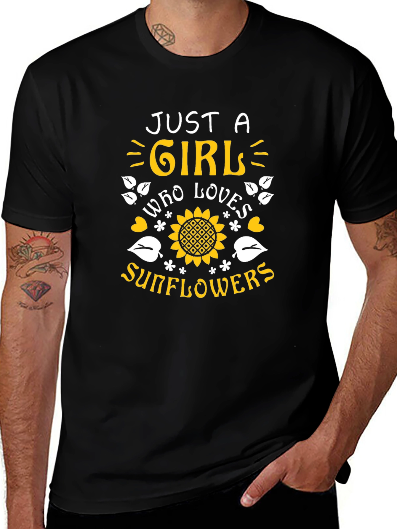 Just A Girl Who Loves Sunflowers Graphic Tee