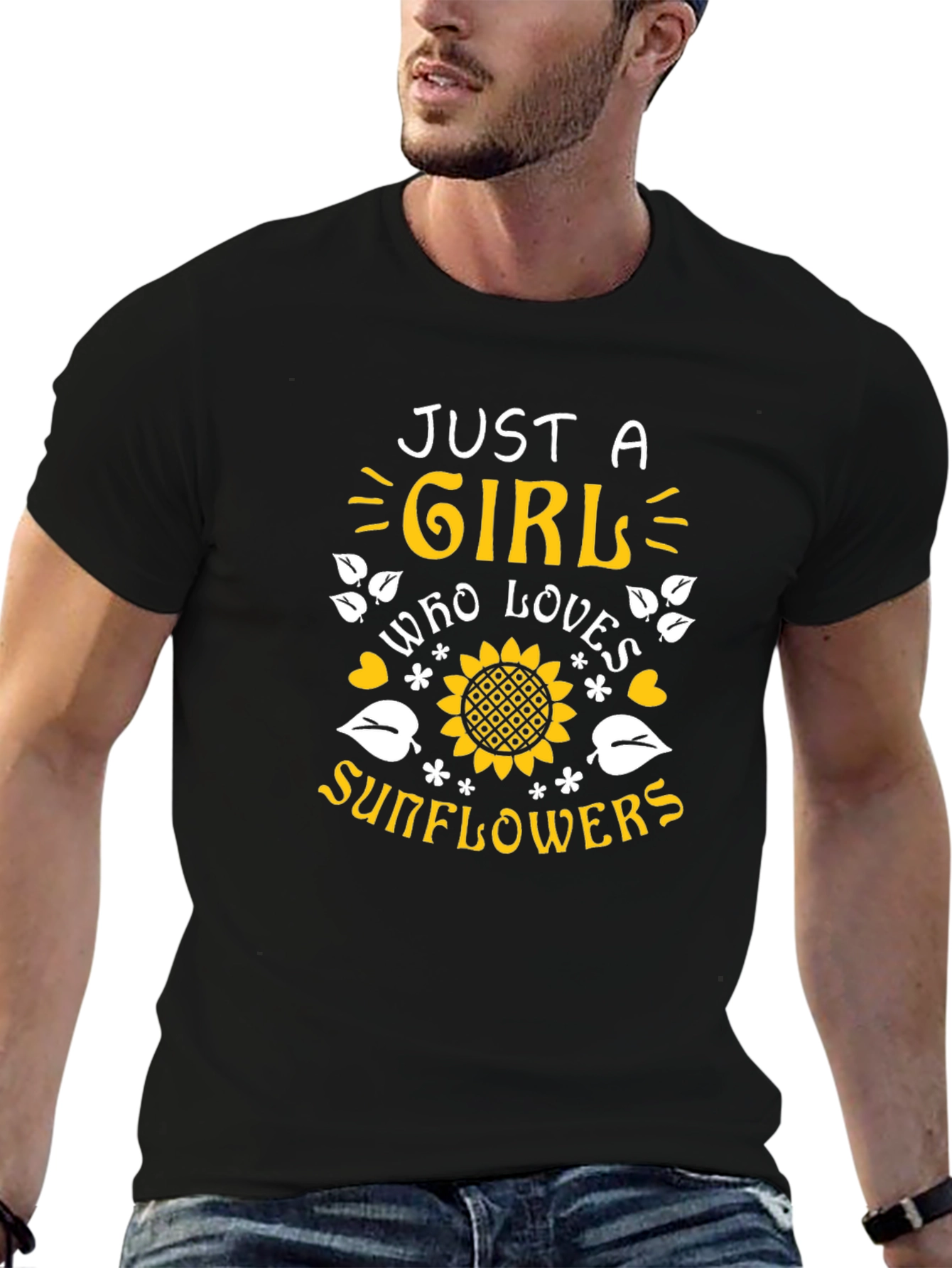 Just A Girl Who Loves Sunflowers Graphic Tee