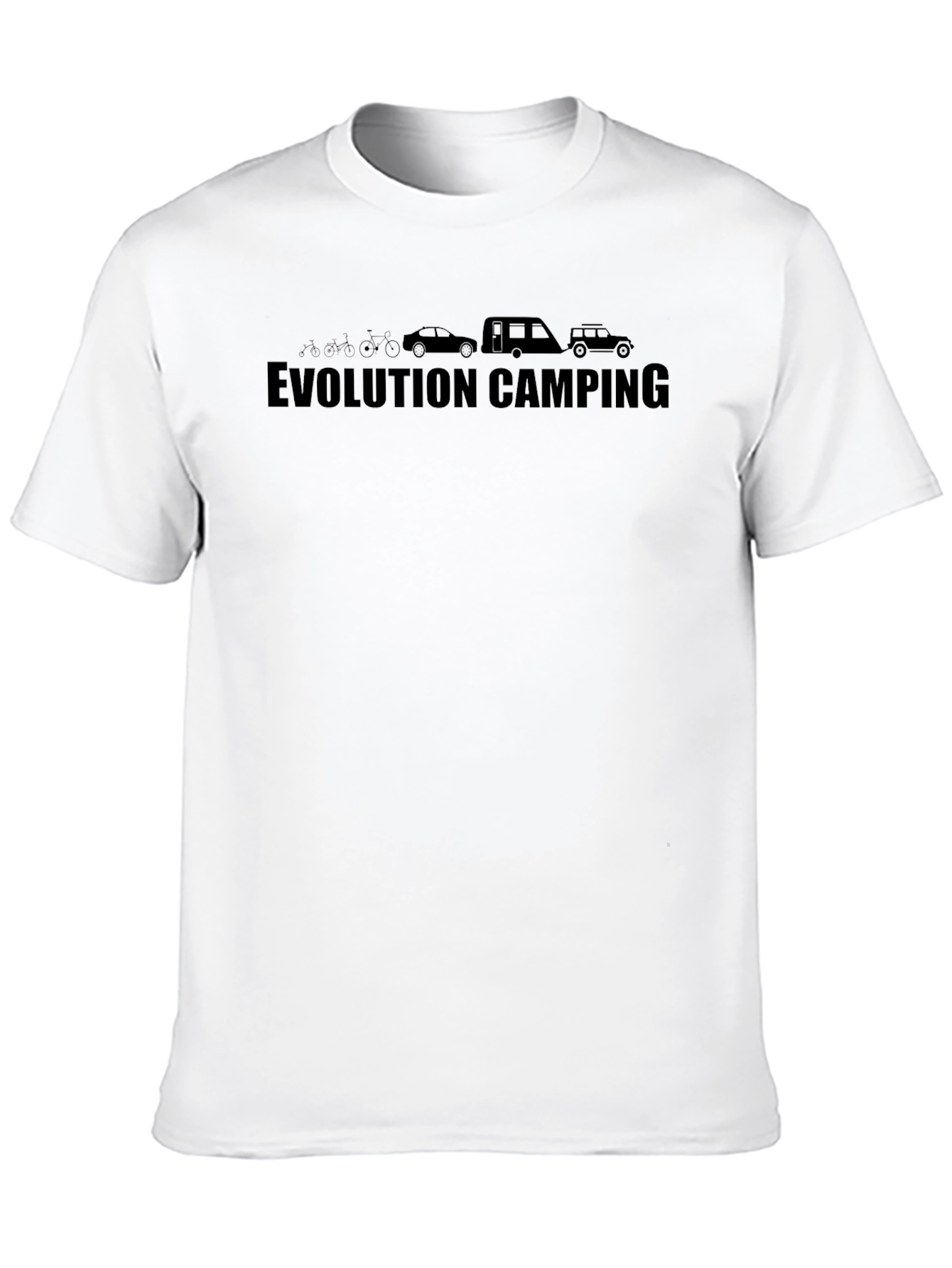 Evolution Camping Graphic T-Shirt - Black