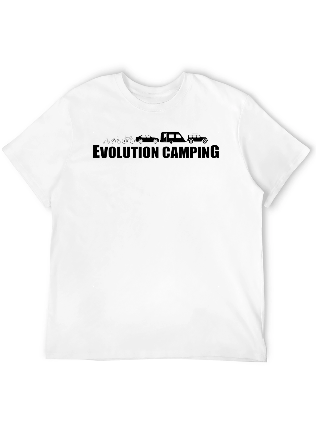 Evolution Camping Graphic T-Shirt - Black