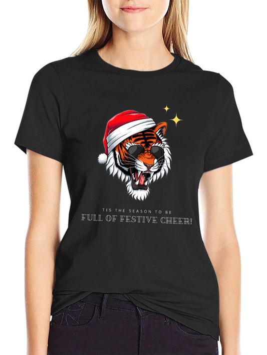 Festive Tiger Christmas T-Shirt
