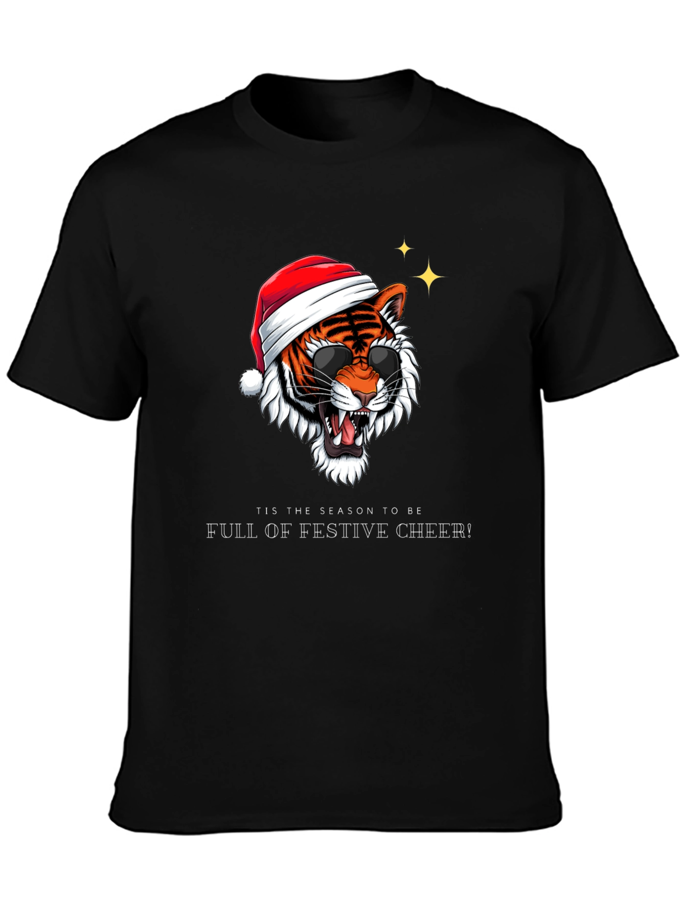 Festive Tiger Christmas T-Shirt