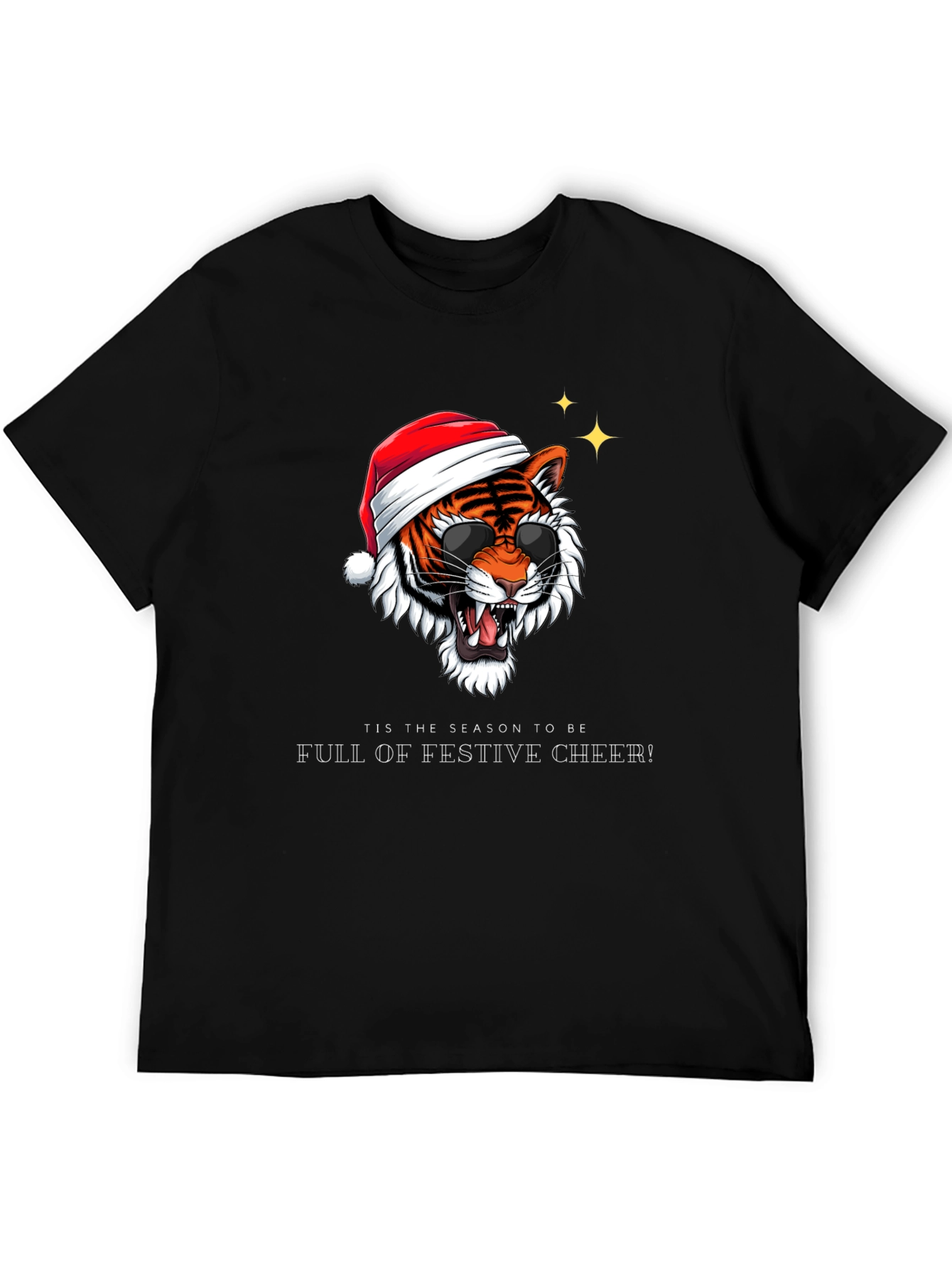 Festive Tiger Christmas T-Shirt