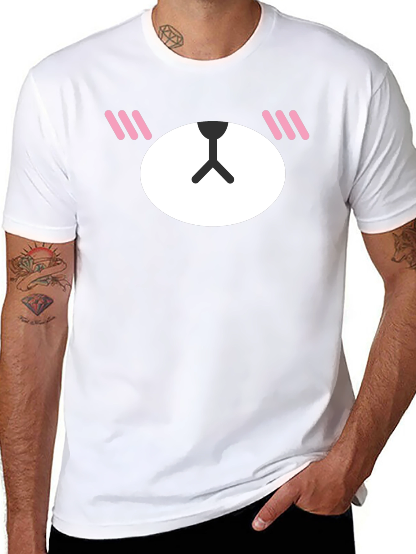Kawaii Bear Graphic Tee - Cute Black T-Shirt