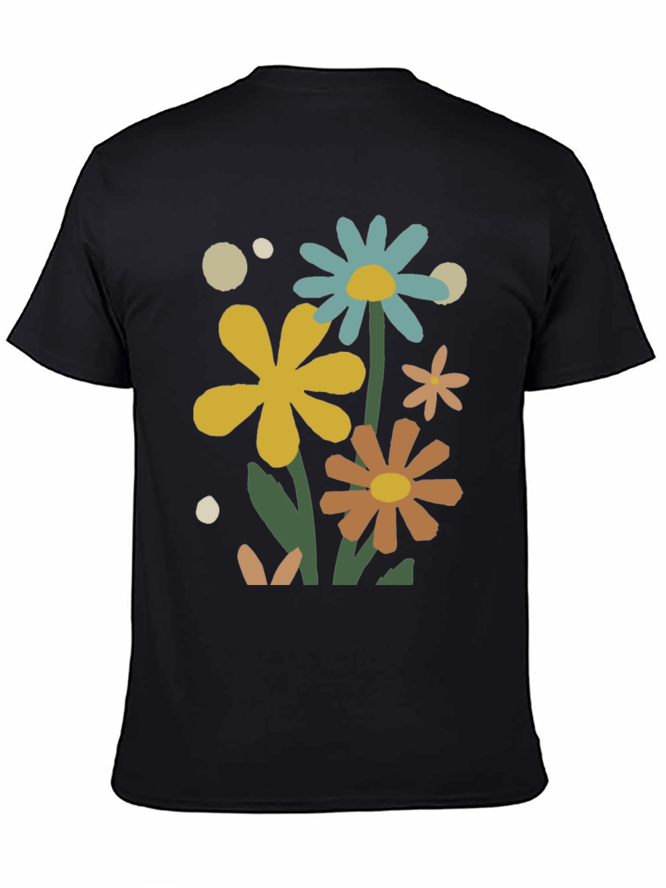 Floral Graphic Print Crew Neck T-Shirt