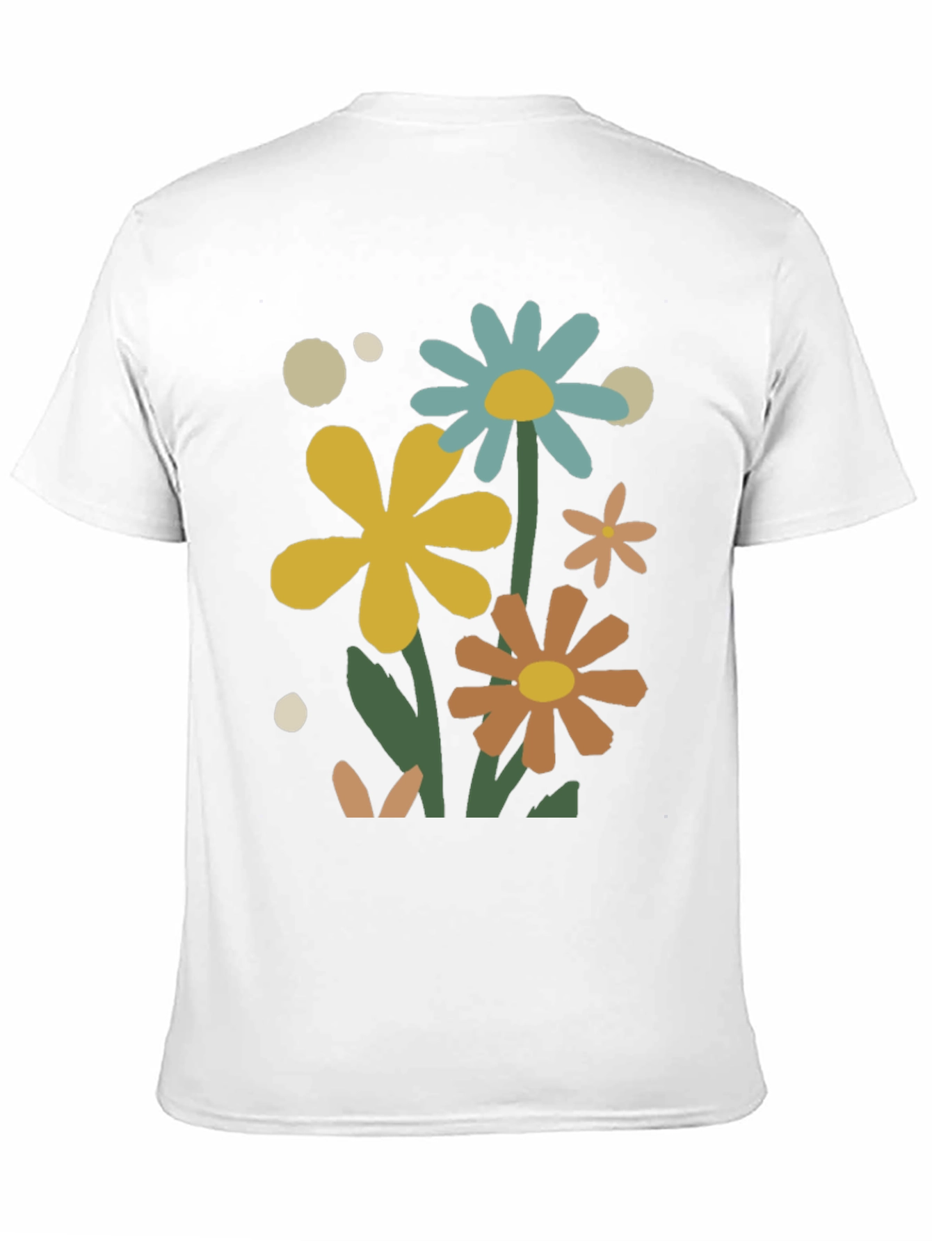 Floral Graphic Print Crew Neck T-Shirt