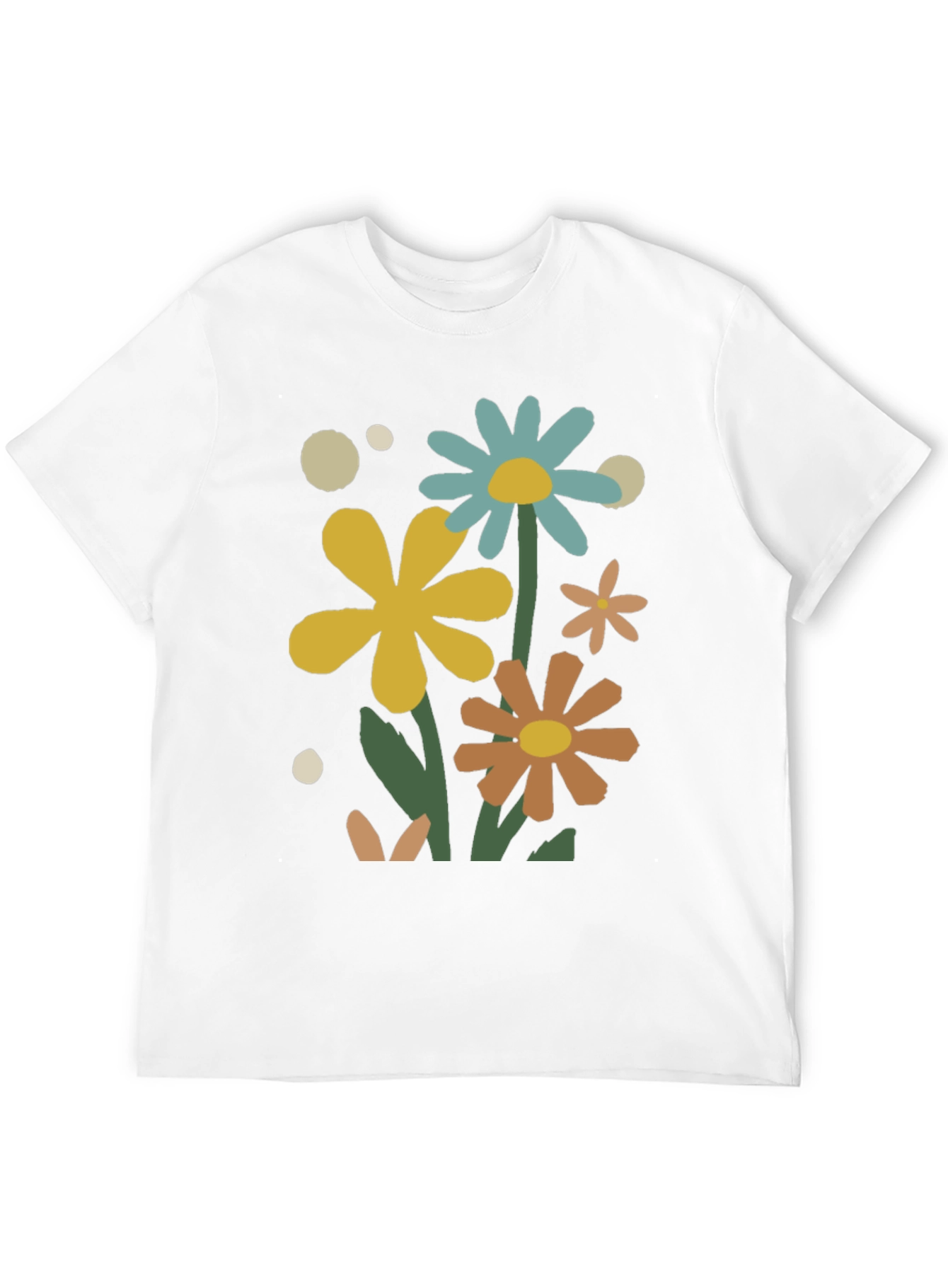 Floral Graphic Print Crew Neck T-Shirt