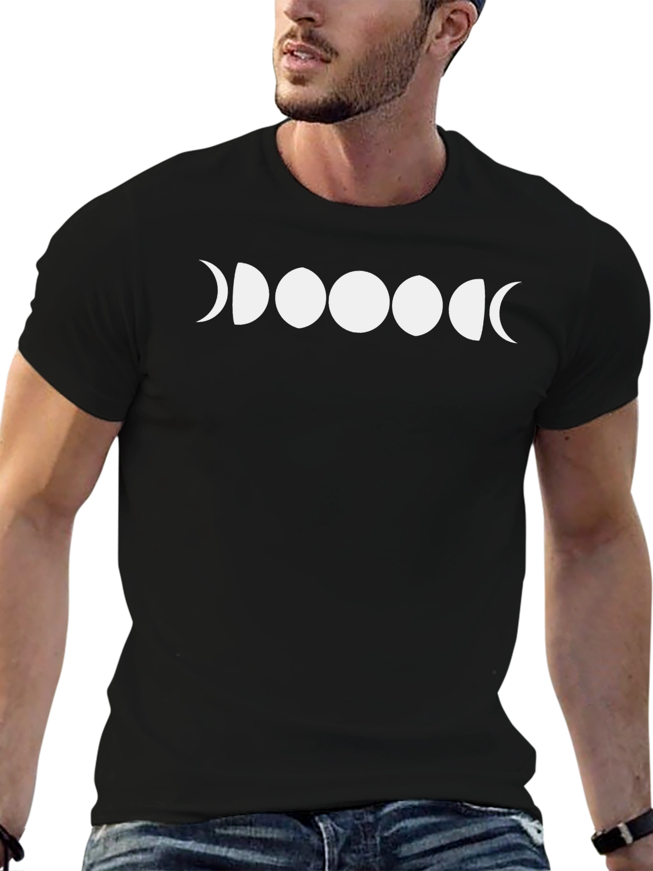Lunar Phase T-Shirt - Black Graphic Tee