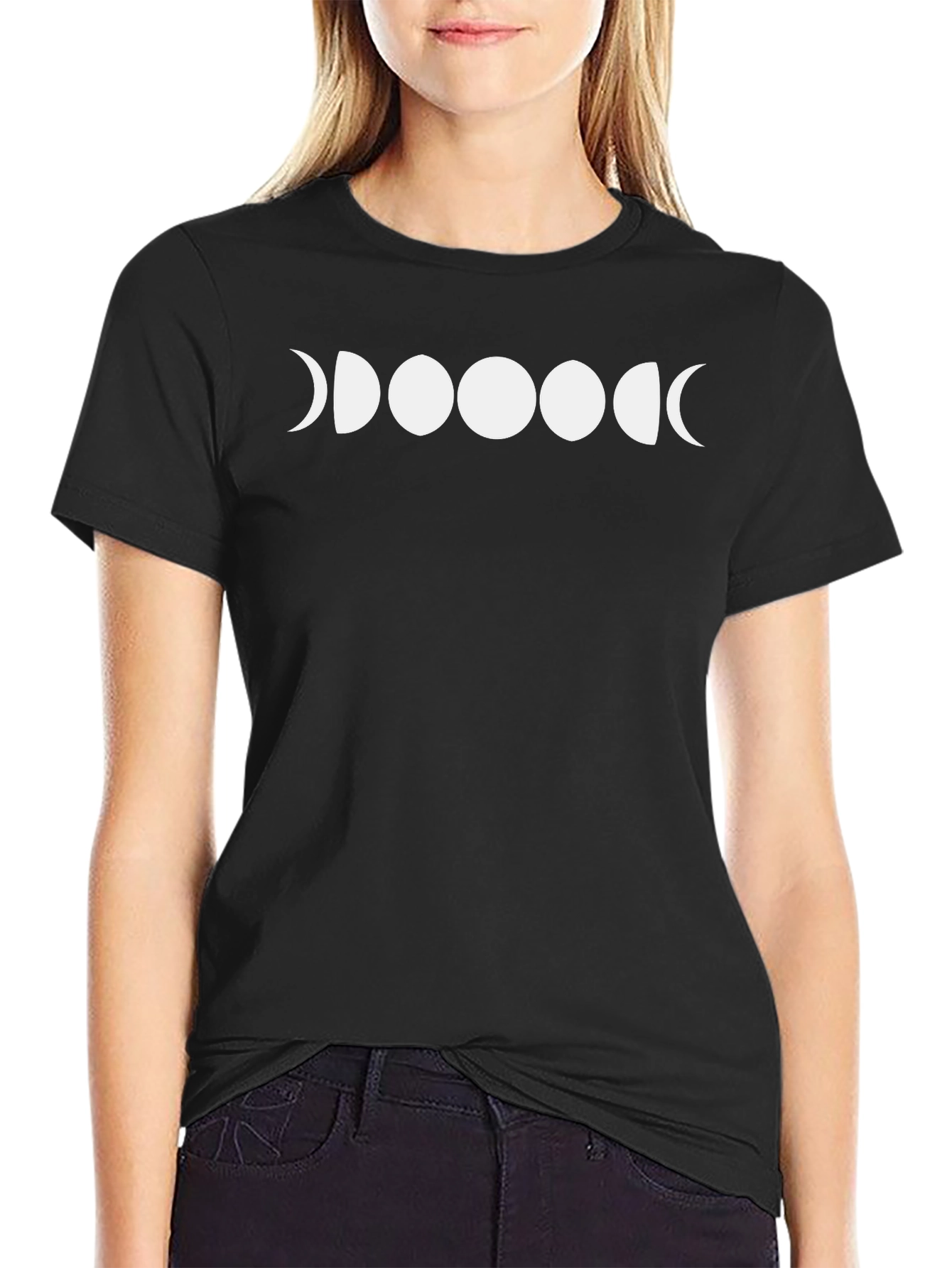 Lunar Phase T-Shirt - Black Graphic Tee