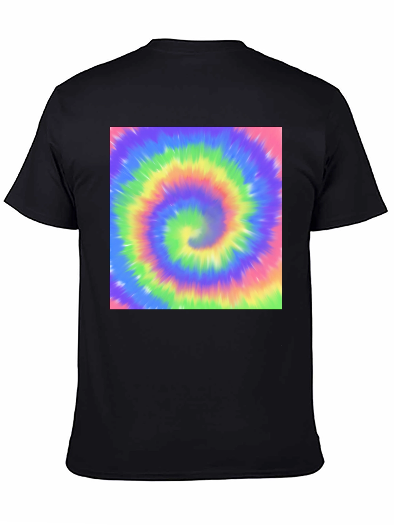 Psychedelic Swirl T-Shirt - Black Crew Neck Tee