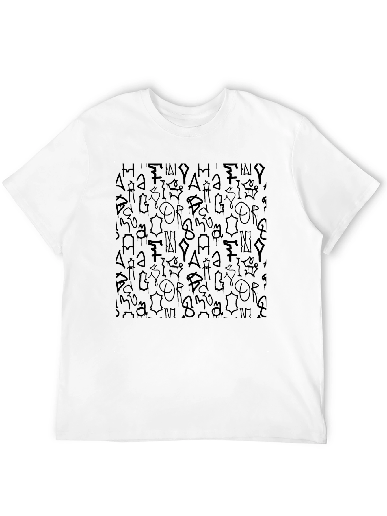 Mens Black Graphic Print Short Sleeve T-Shirt