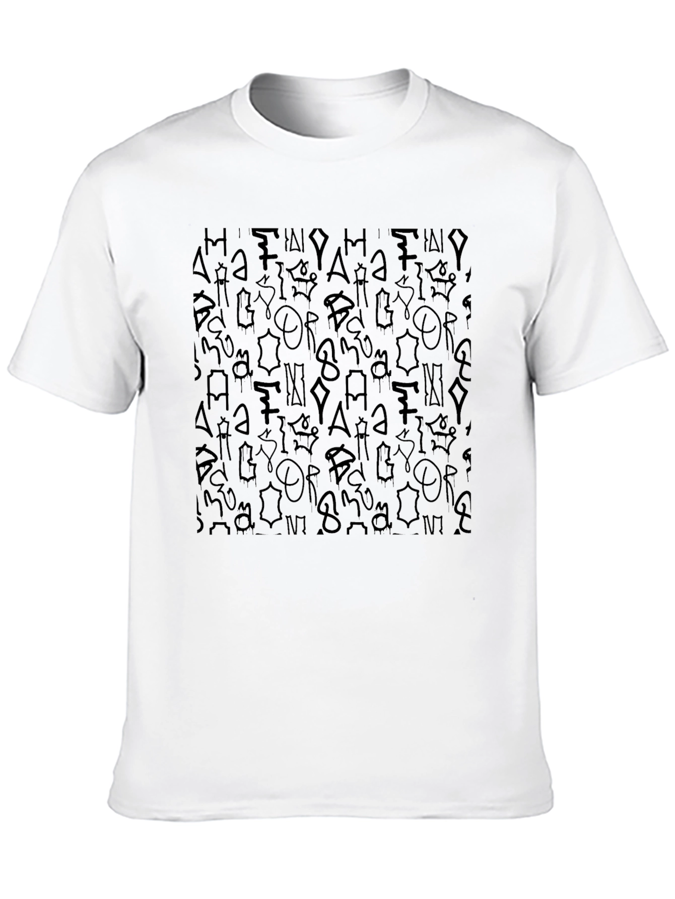Mens Black Graphic Print Short Sleeve T-Shirt