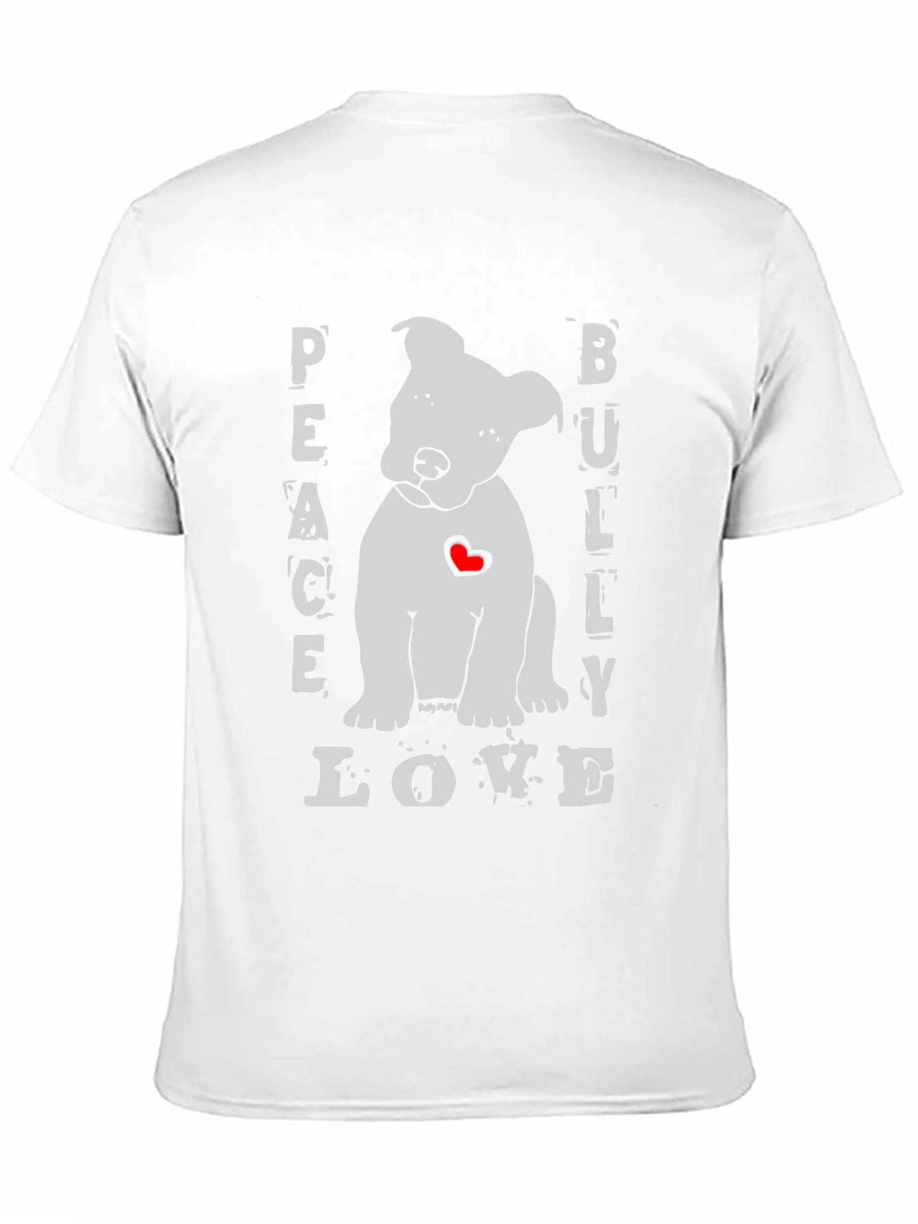 Peace Bully Love T-Shirt - Cute Dog Design