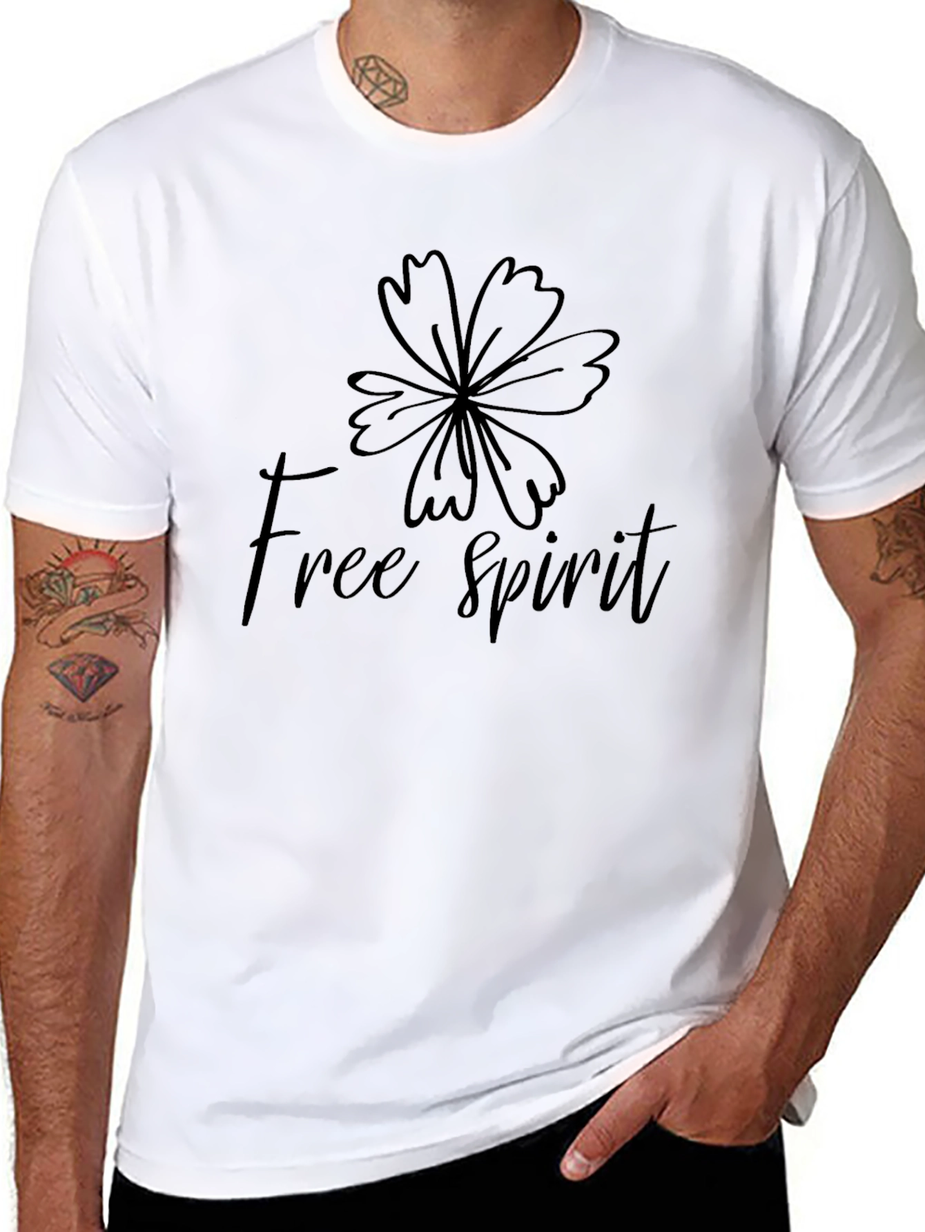 Free Spirit Black Graphic Tee