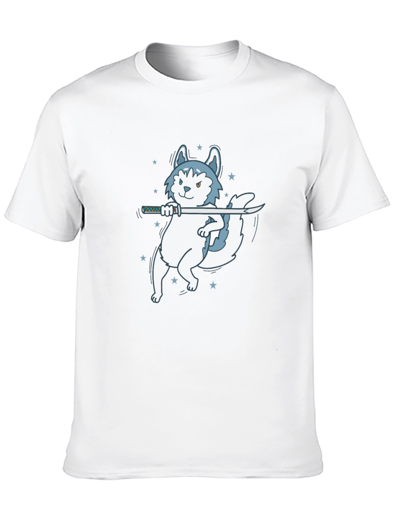 Ninja Husky Black T-Shirt - Cool Graphic Tee