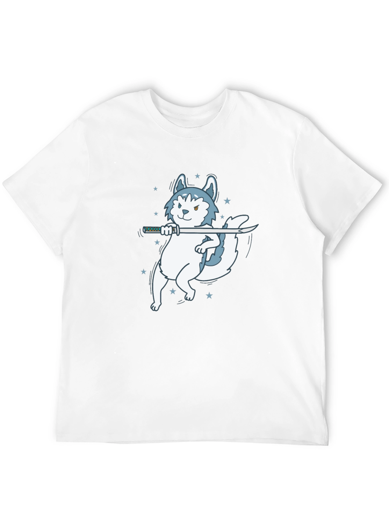 Ninja Husky Black T-Shirt - Cool Graphic Tee