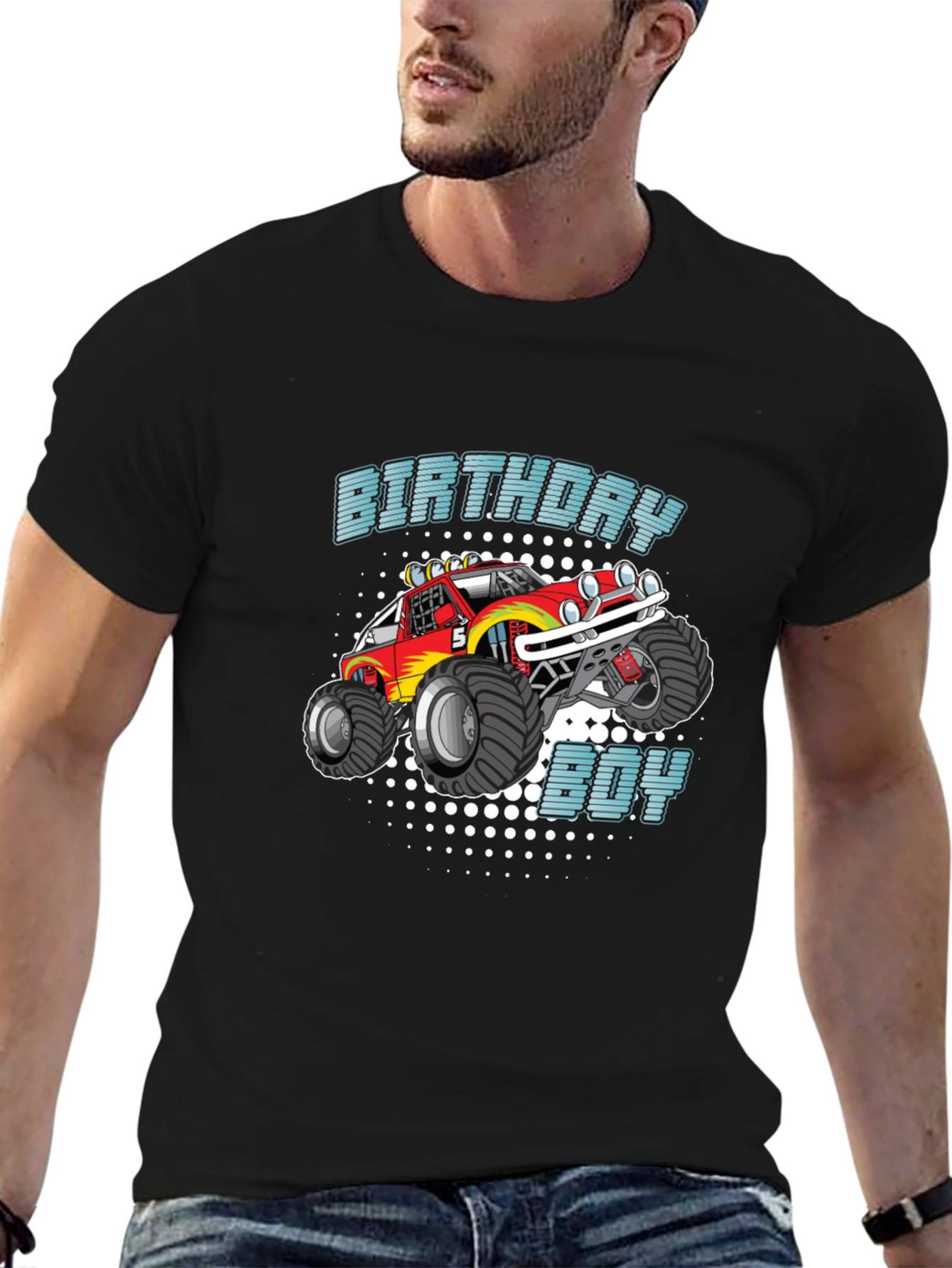 Birthday Boy Monster Truck Kids T-Shirt