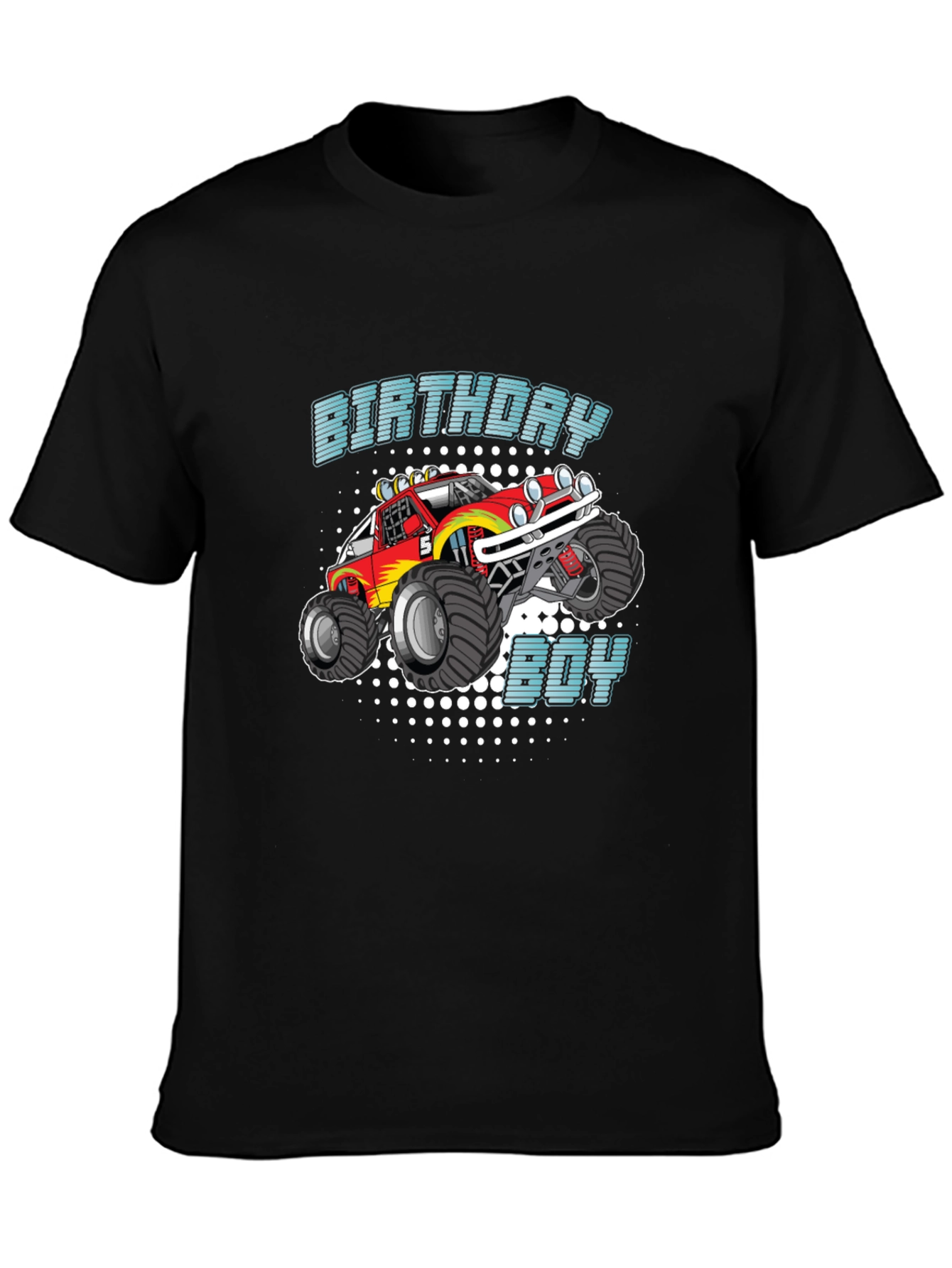 Birthday Boy Monster Truck Kids T-Shirt