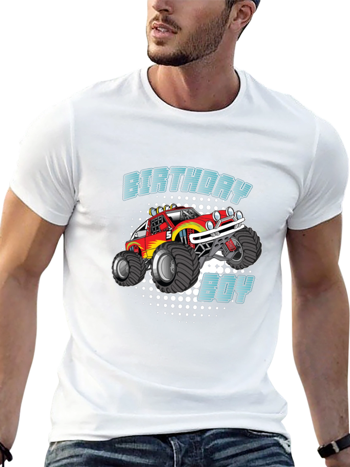 Birthday Boy Monster Truck Kids T-Shirt