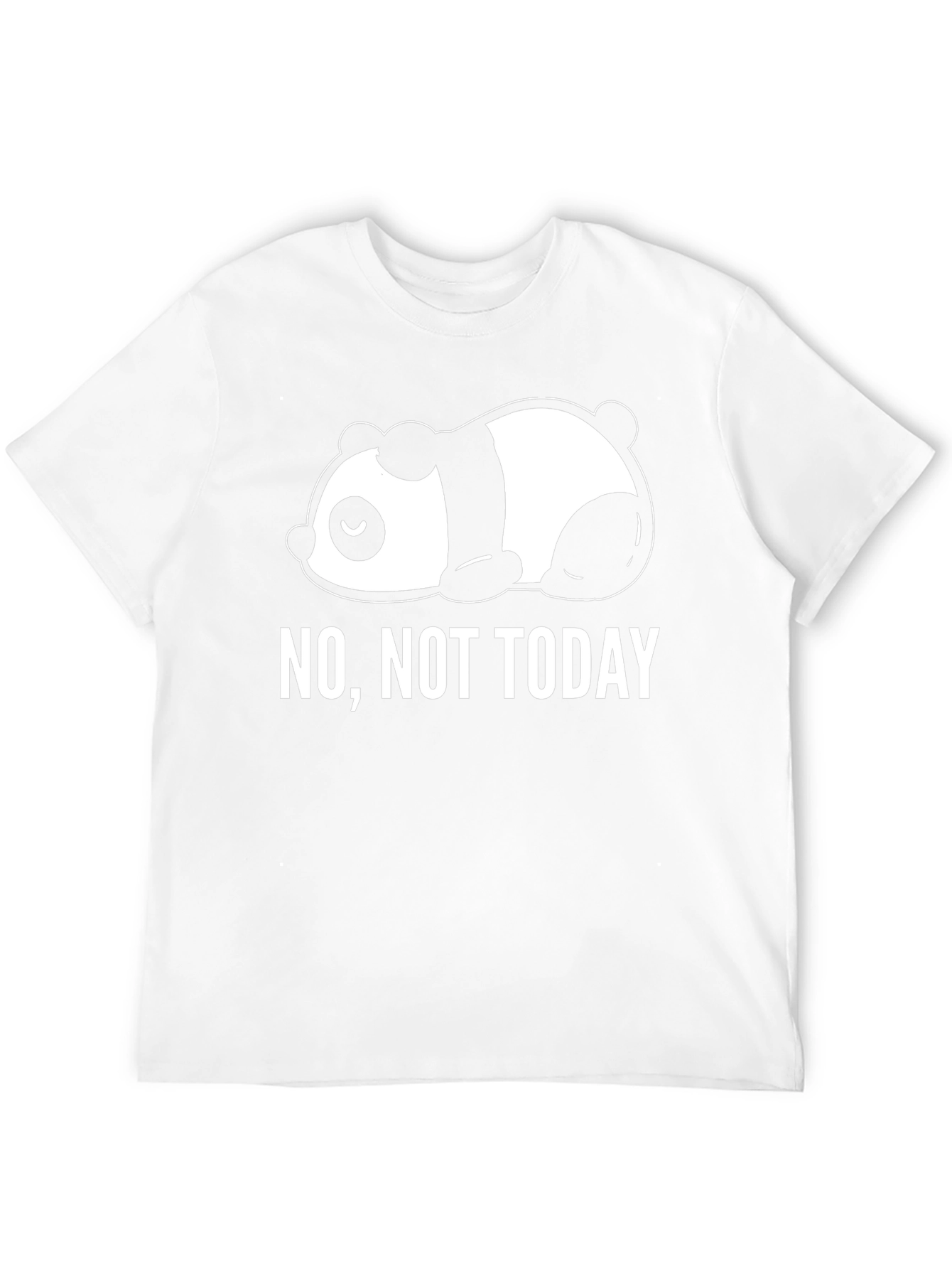 No Not Today Panda Graphic Tee - Black