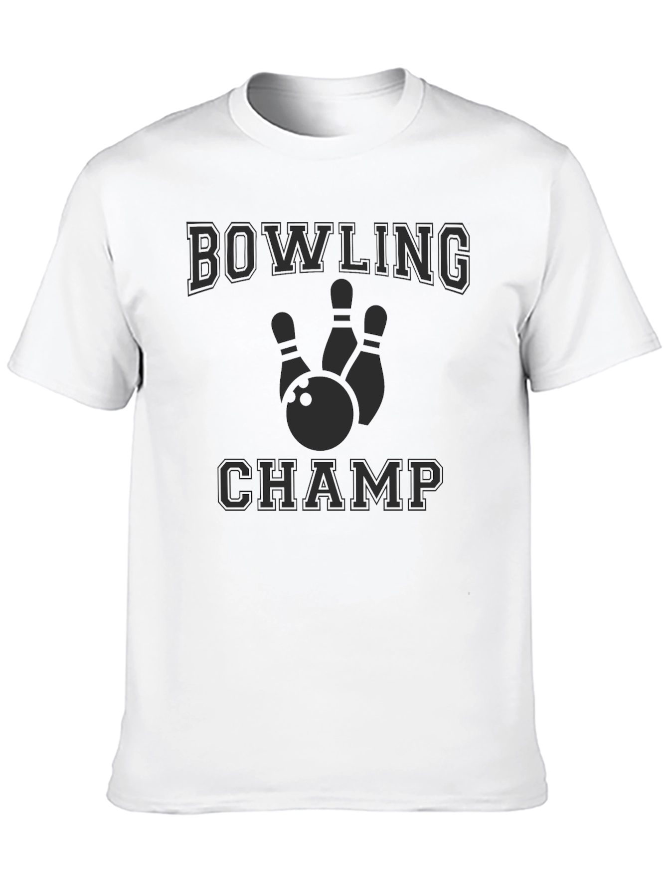 Bowling Champ Graphic T-Shirt - Black