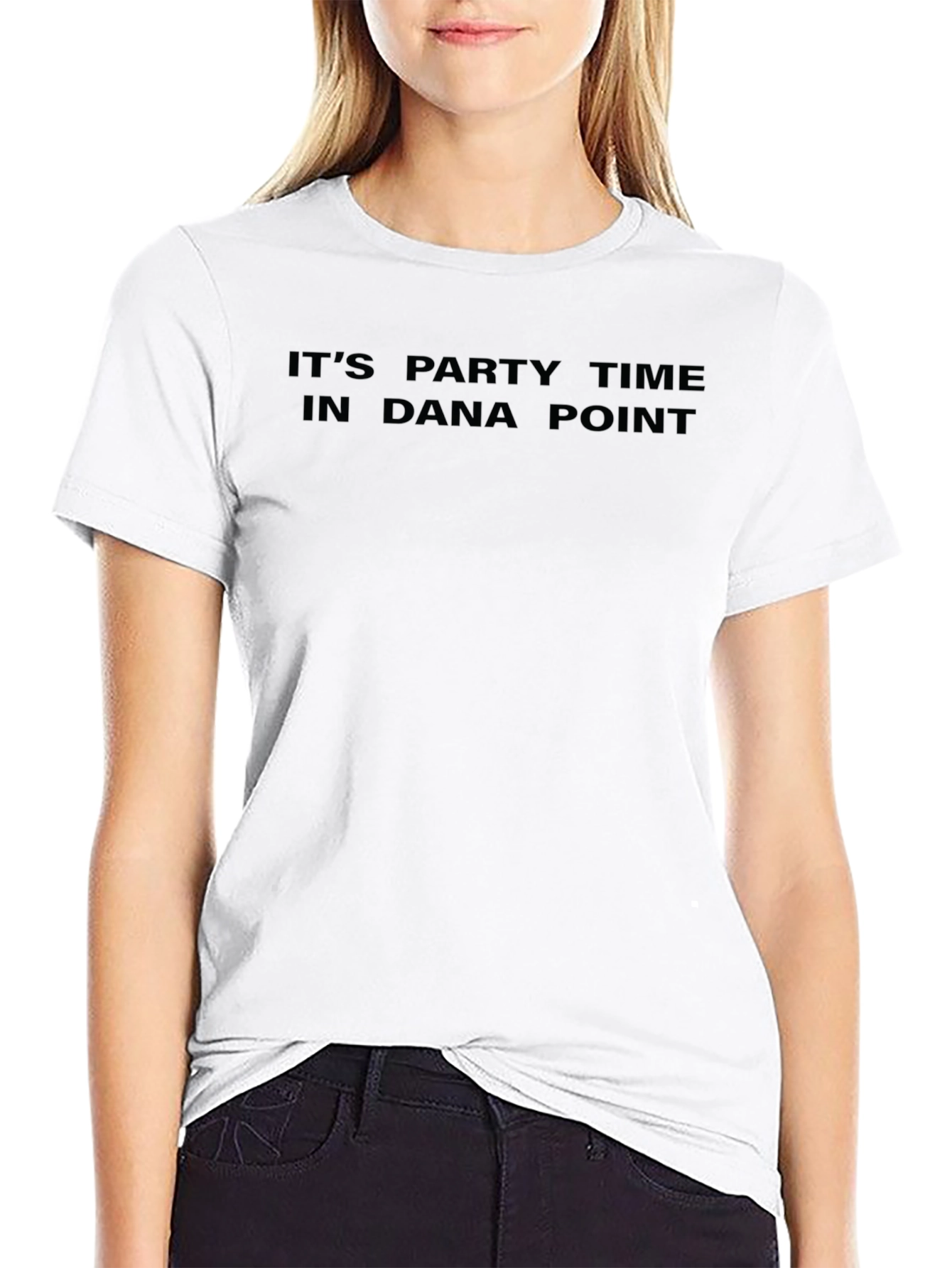 Party Time in Dana Point Black Tee