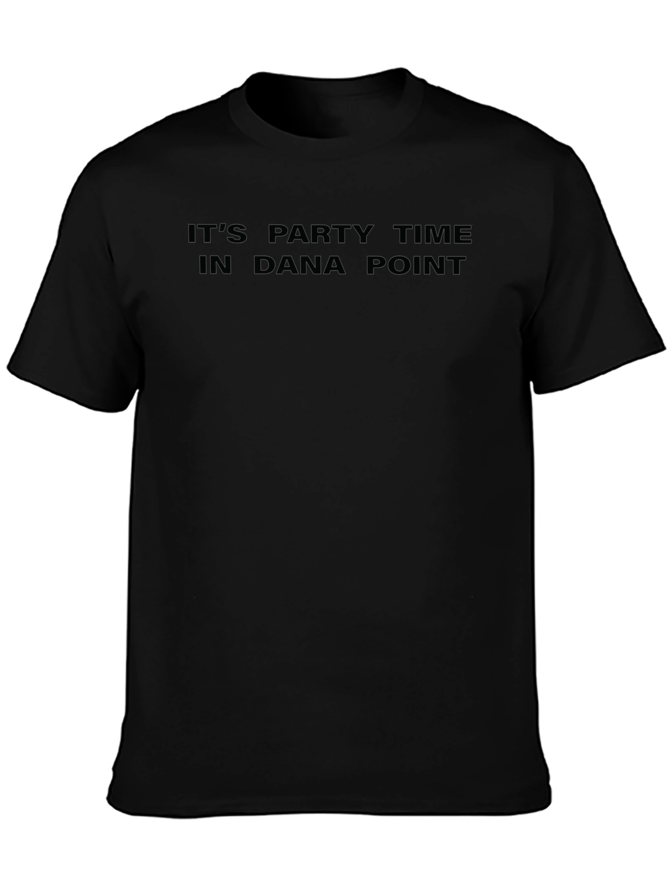 Party Time in Dana Point Black Tee