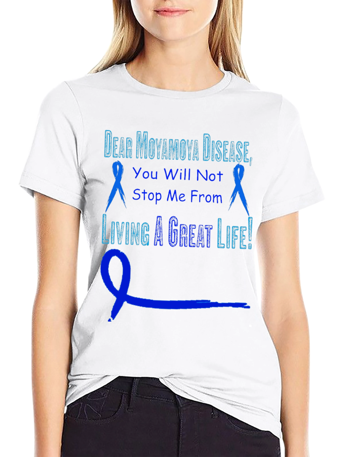 Moyamoya Disease Awareness T-Shirt: Living a Great Life