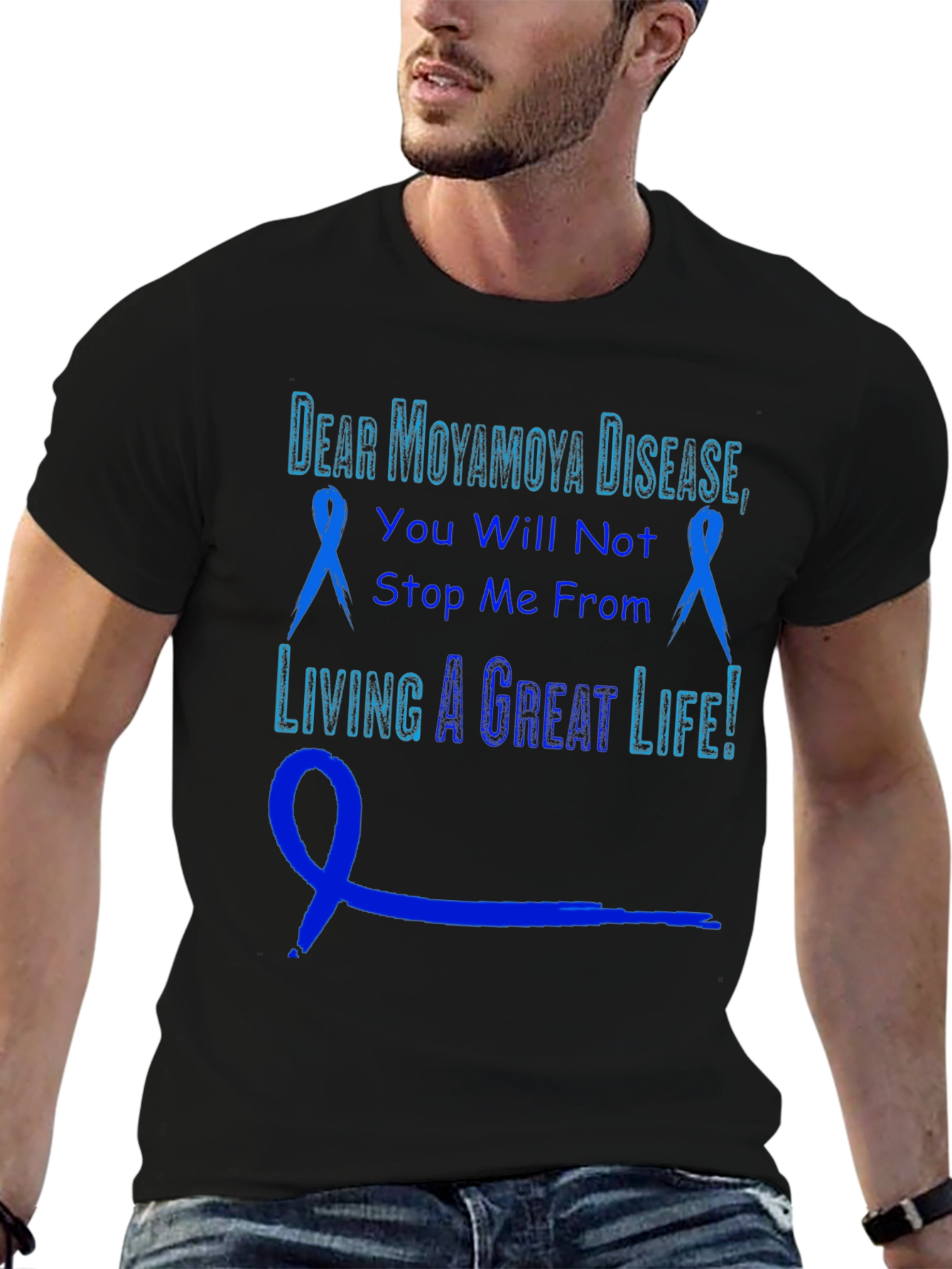 Moyamoya Disease Awareness T-Shirt: Living a Great Life