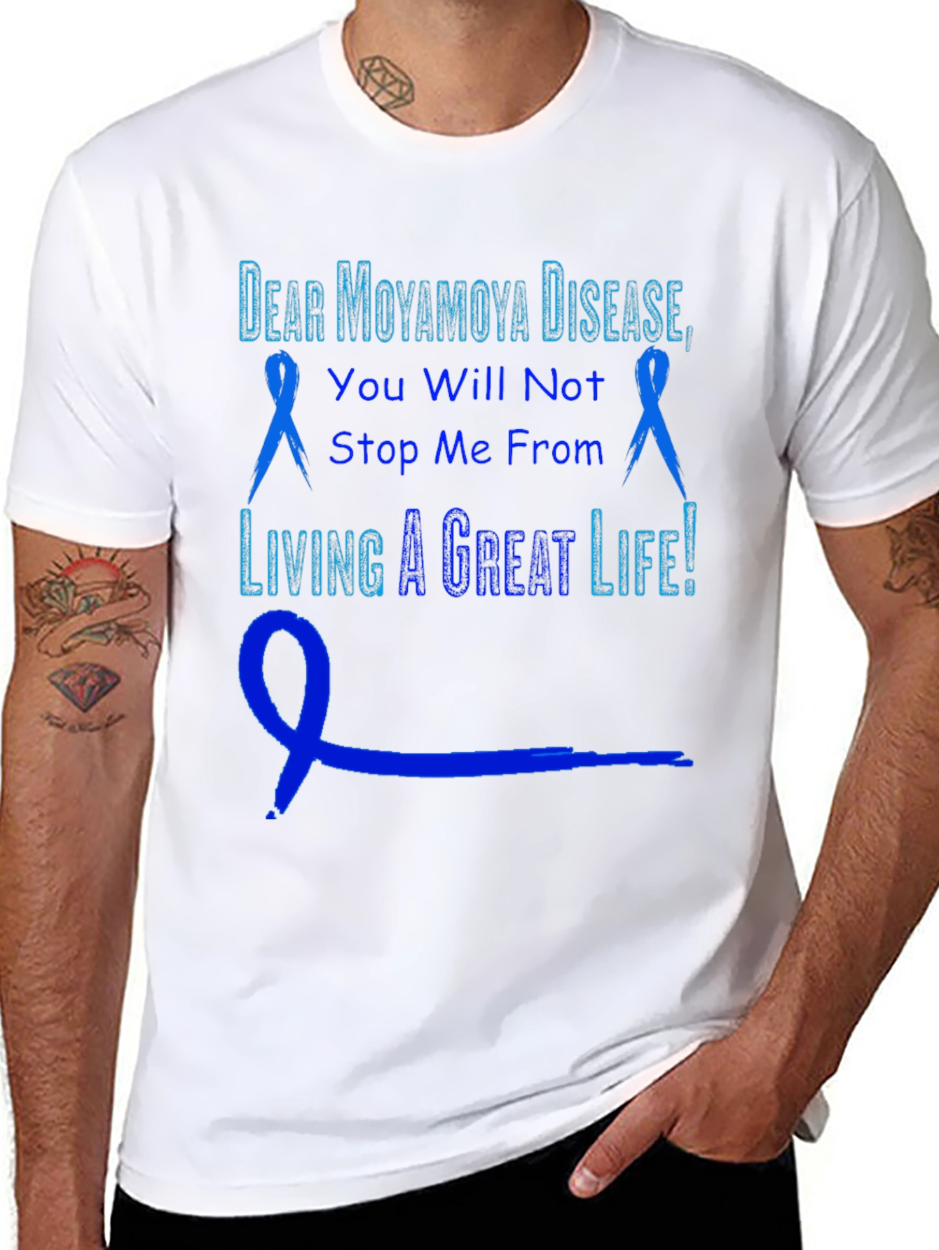 Moyamoya Disease Awareness T-Shirt: Living a Great Life