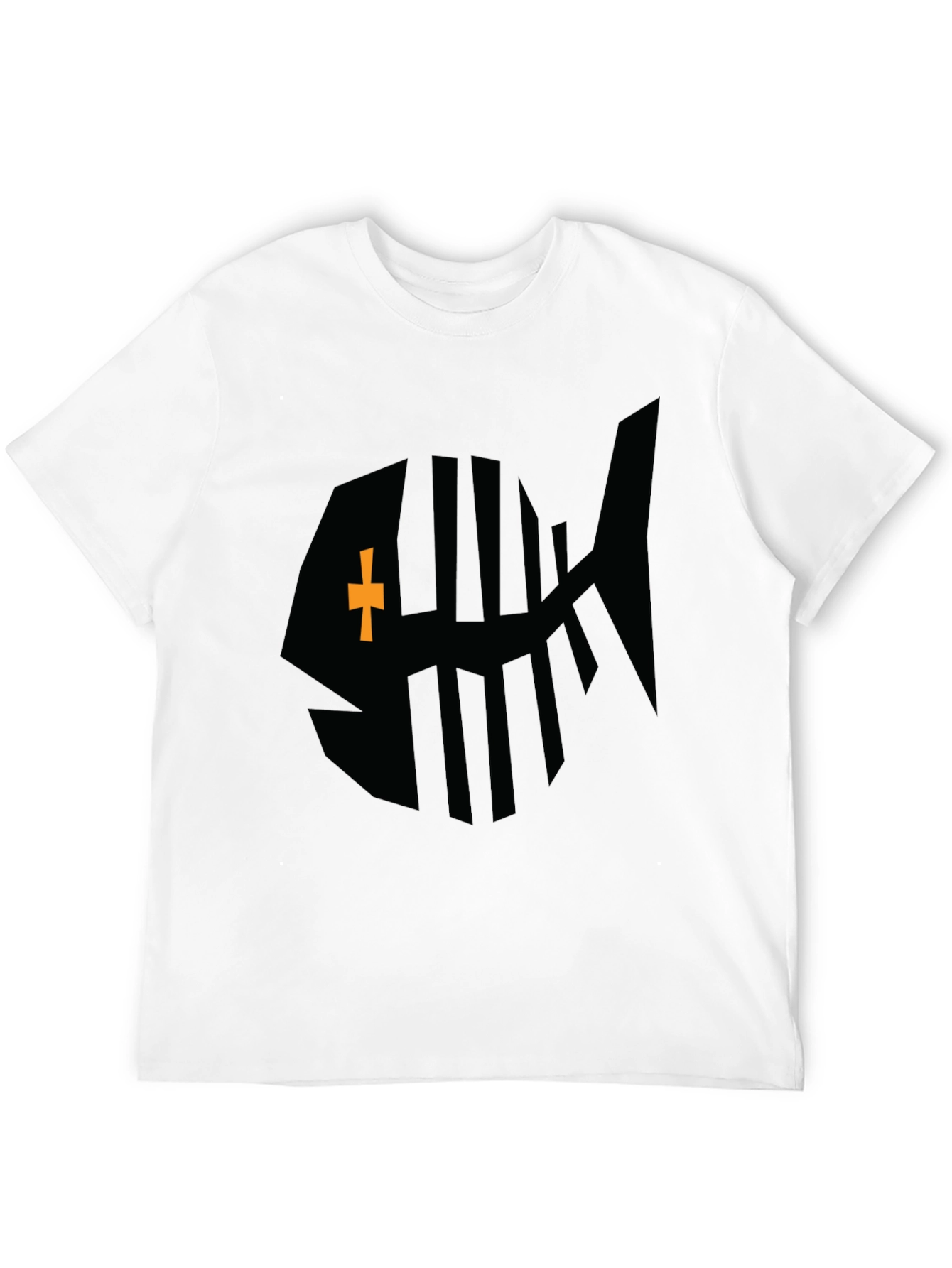 Black Fishbone Graphic Tee - Stylish Casual Wear