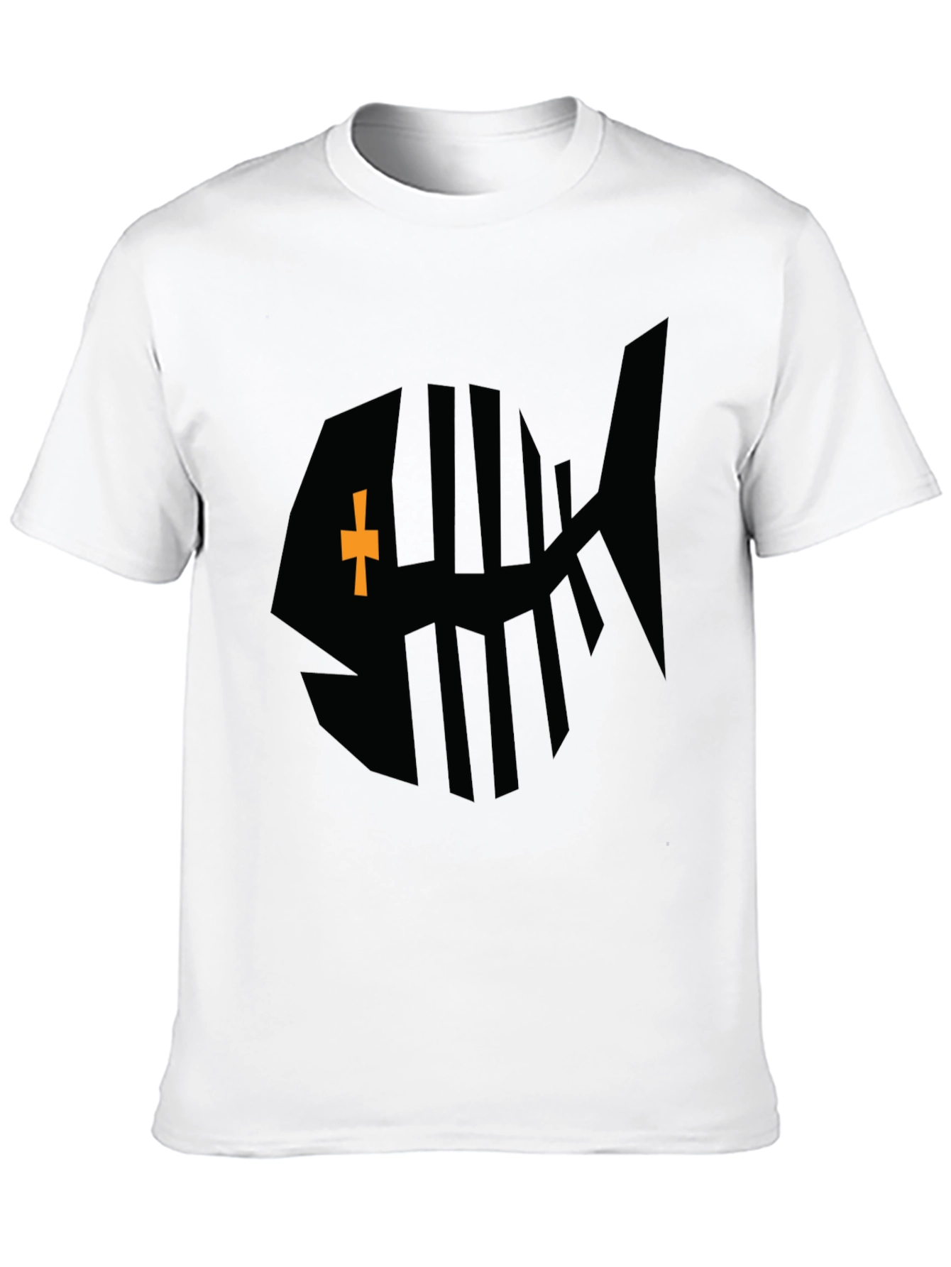 Black Fishbone Graphic Tee - Stylish Casual Wear