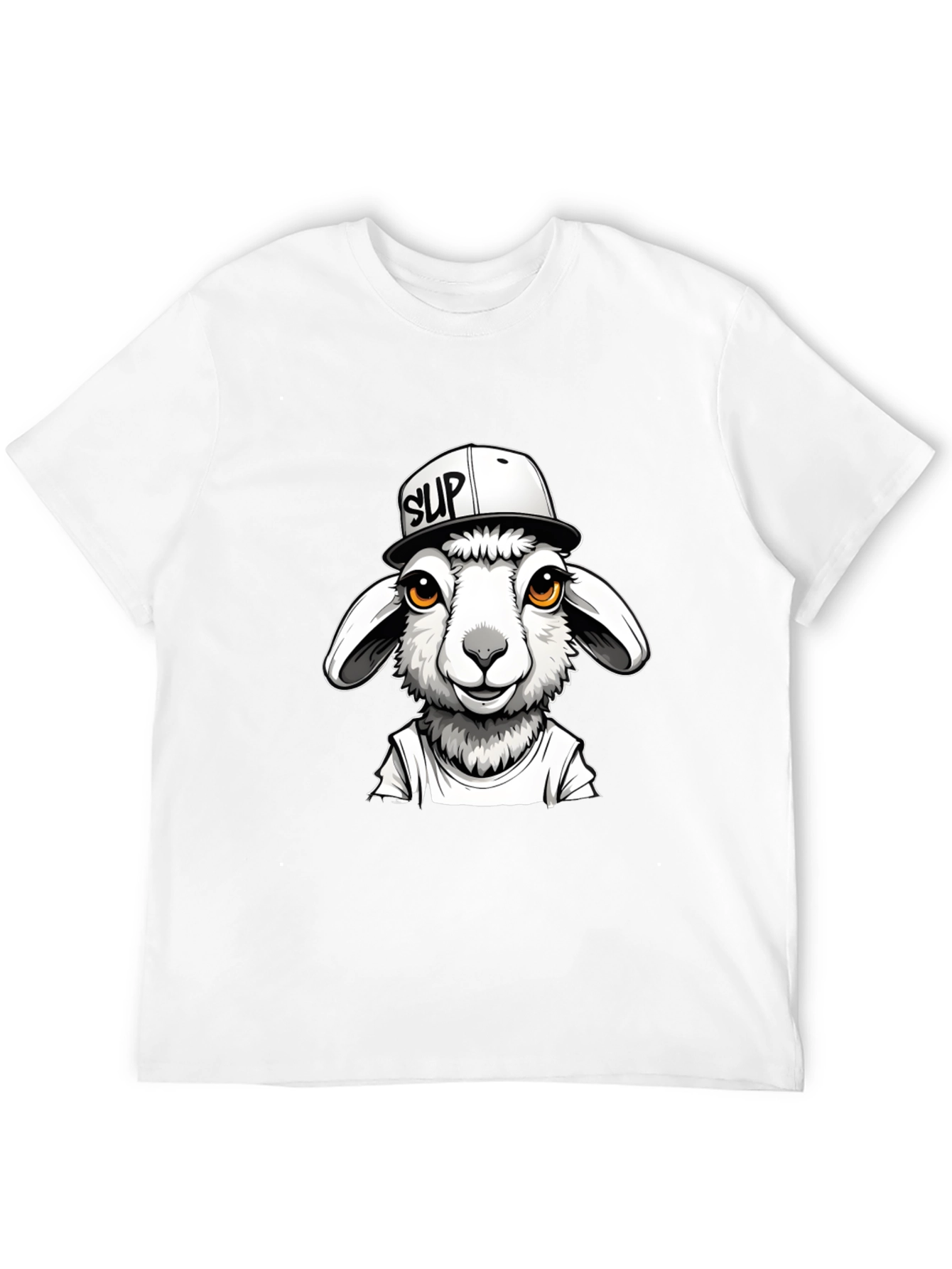 Cool Sheep Graphic Tee - Black Casual T-Shirt