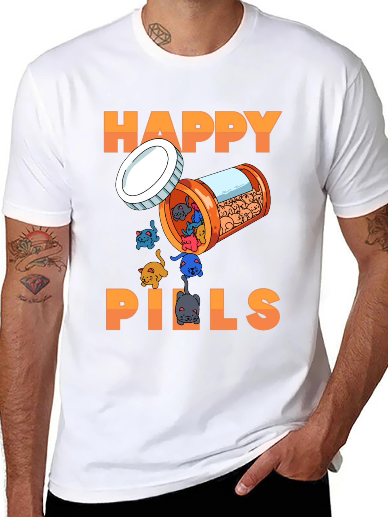 Happy Pills T-Shirt - Cat Lover Edition