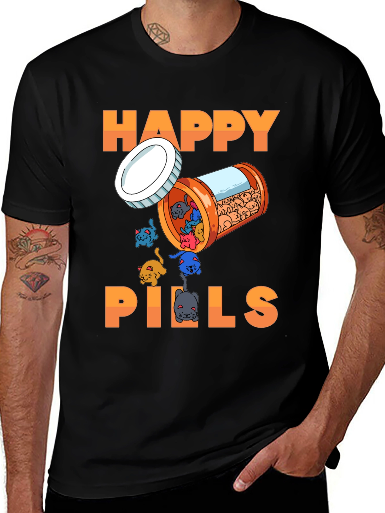 Happy Pills T-Shirt - Cat Lover Edition