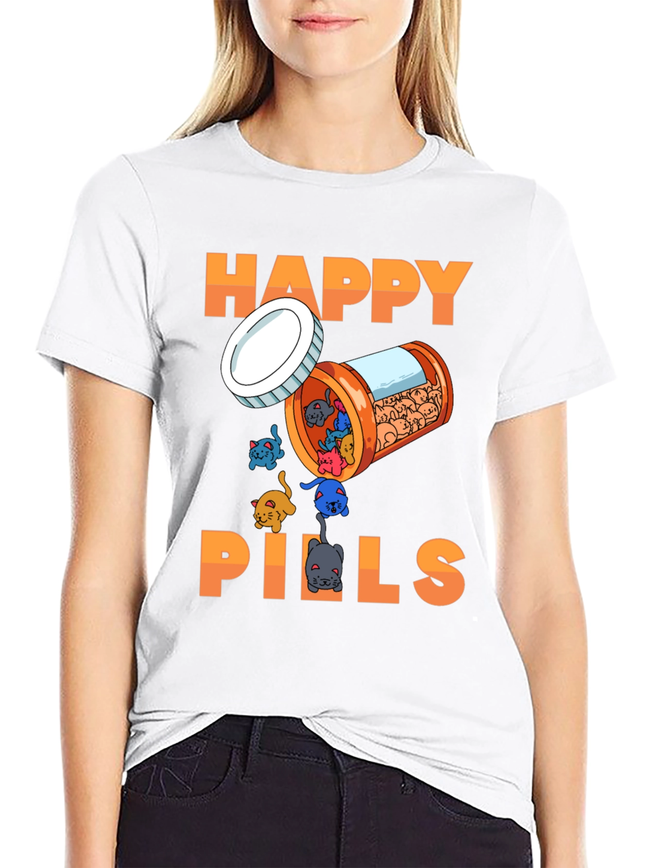 Happy Pills T-Shirt - Cat Lover Edition