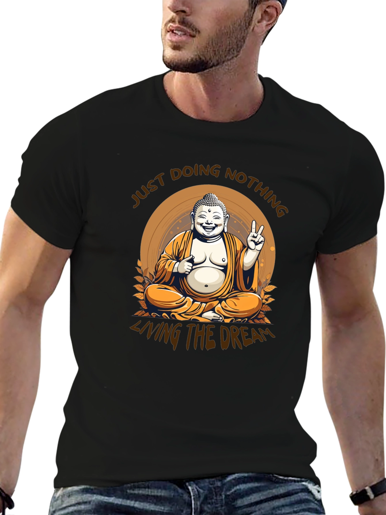 Just Doing Nothing Buddha Graphic Tee