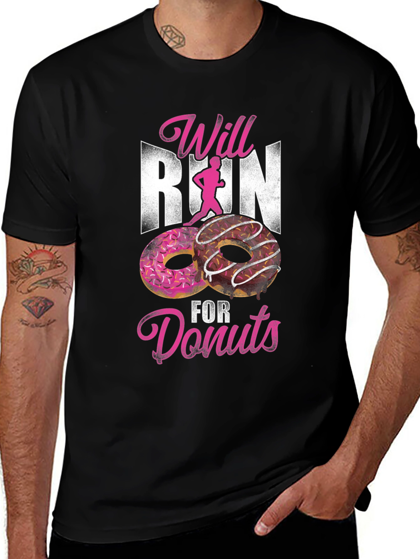 Will Run for Donuts Graphic T-Shirt