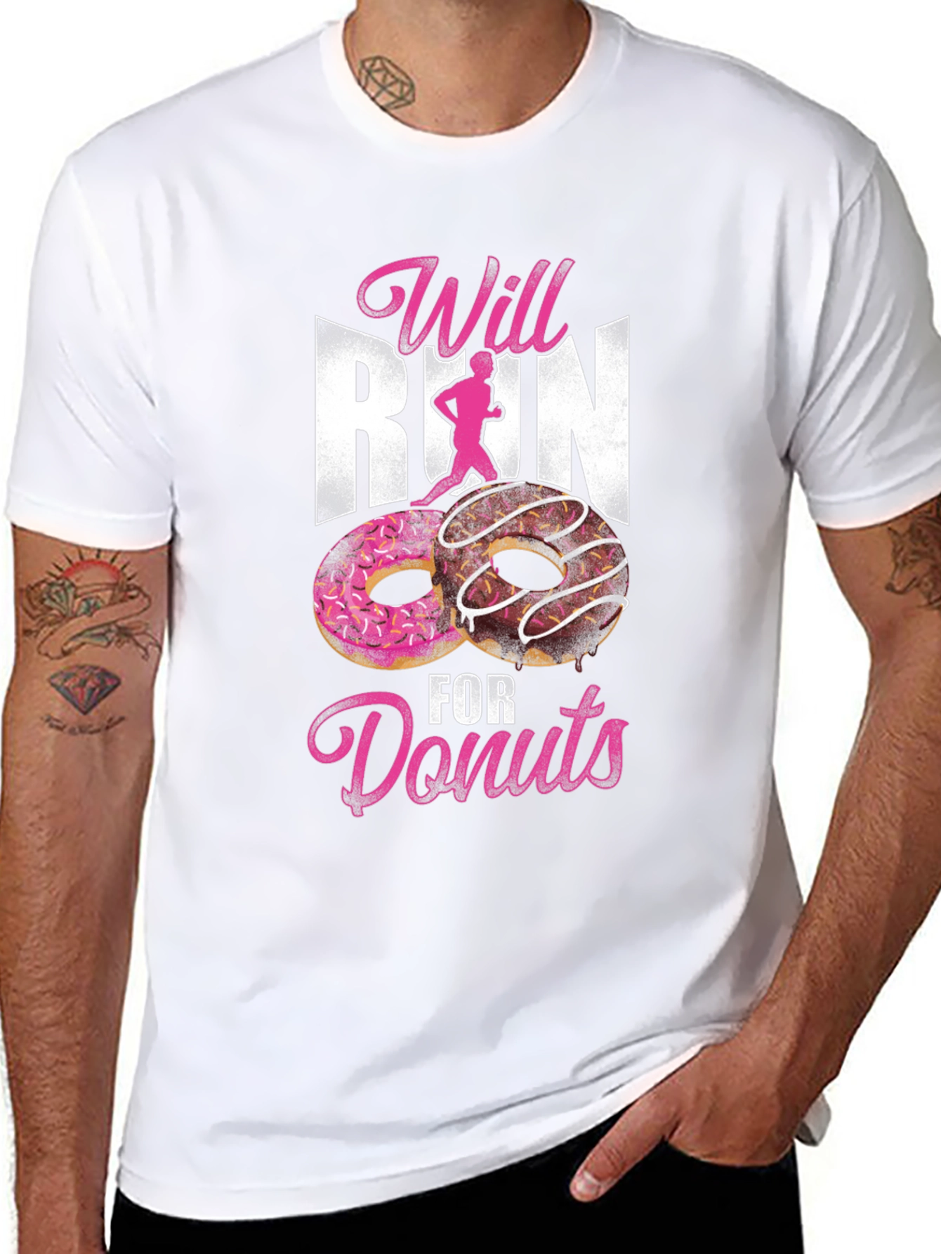 Will Run for Donuts Graphic T-Shirt