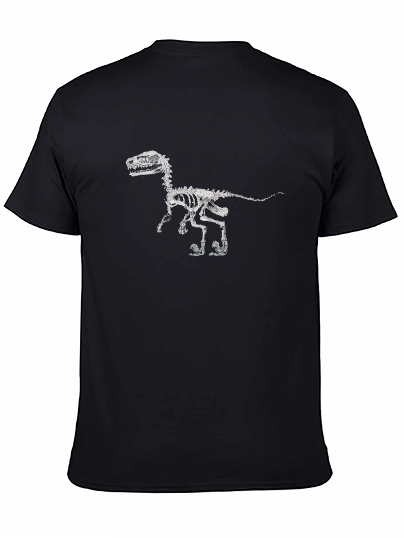 Dinosaur Skeleton Graphic Black T-Shirt