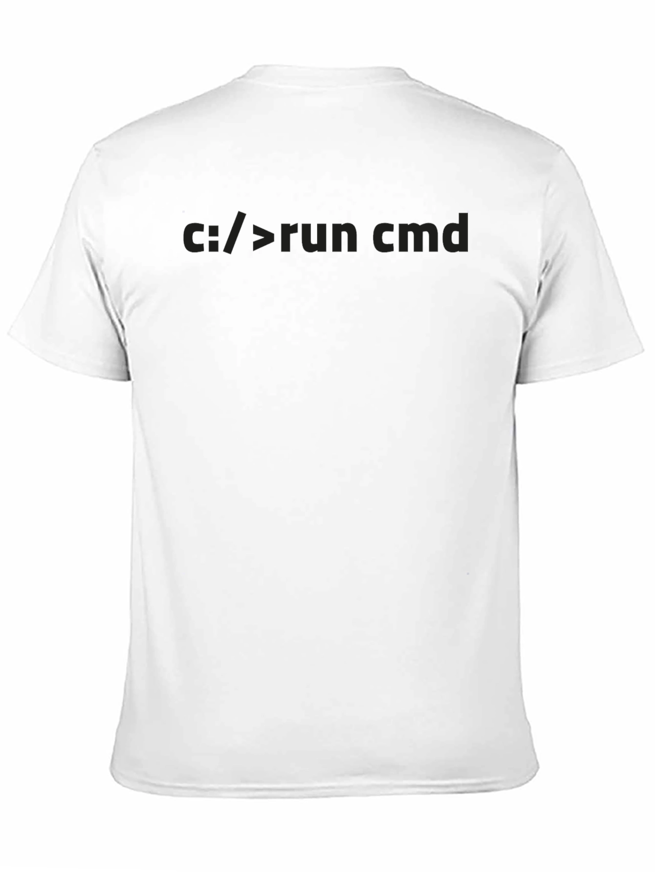 C:// Run Cmd Black T-Shirt - Programmer Tee
