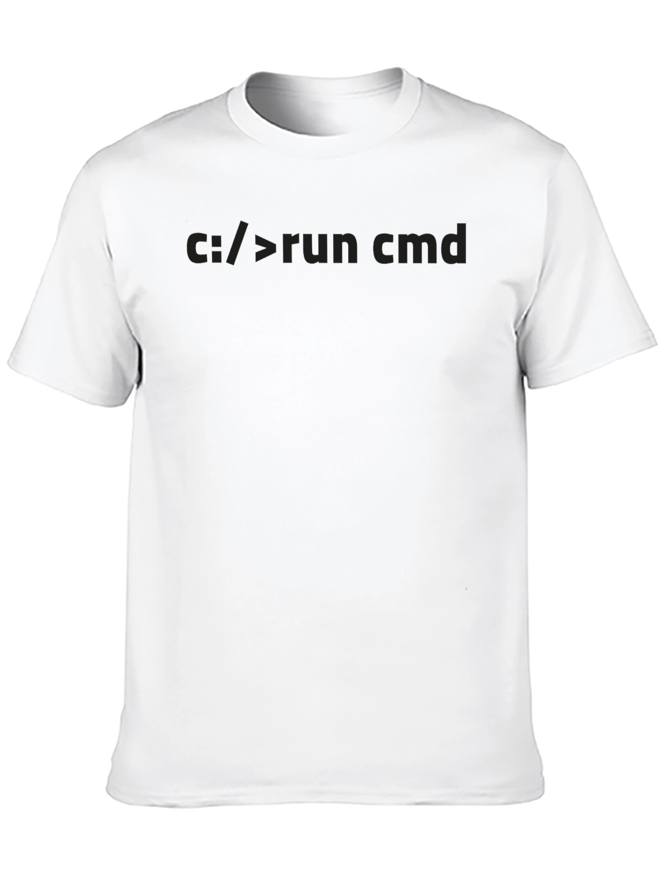 C:// Run Cmd Black T-Shirt - Programmer Tee