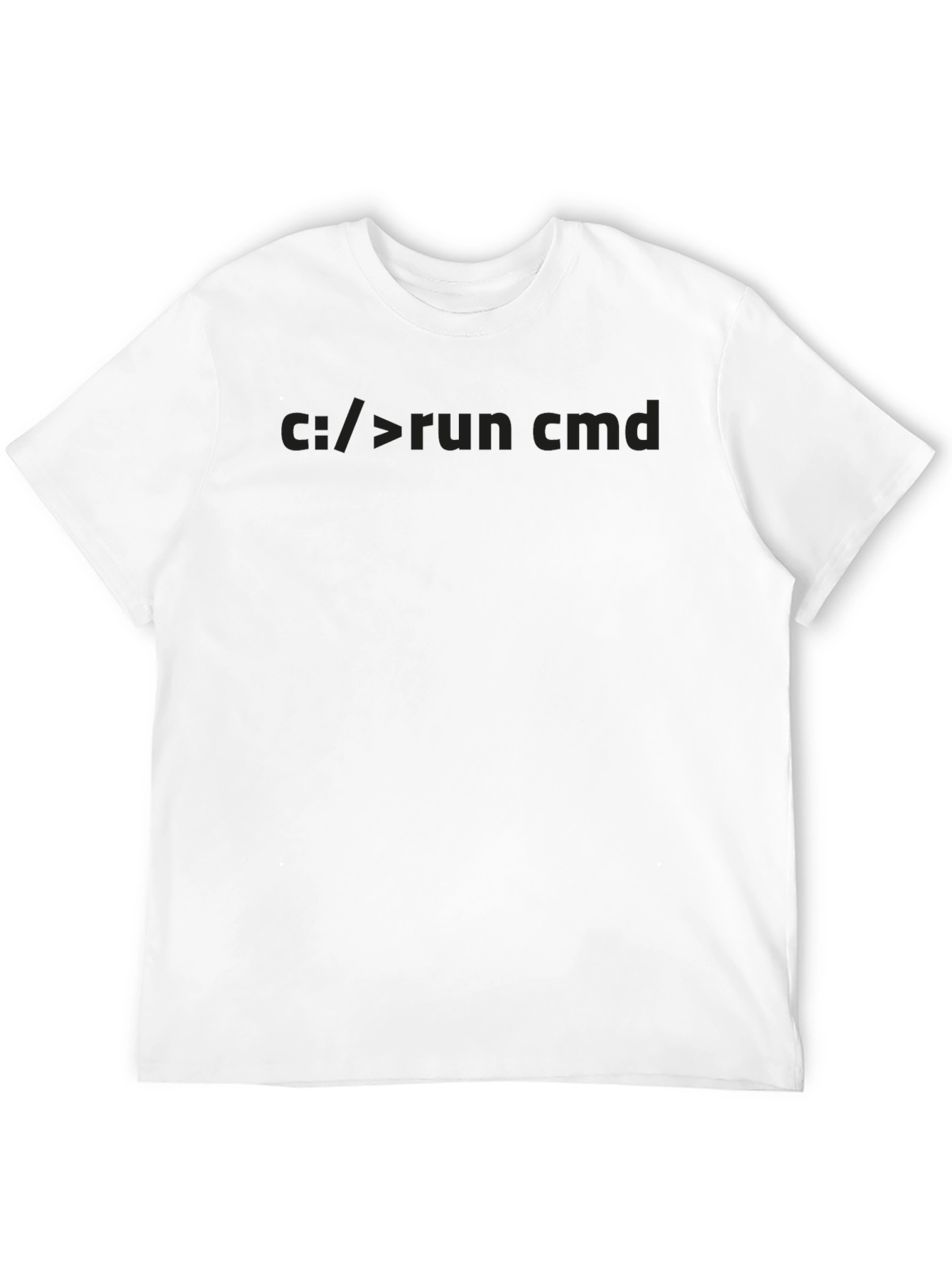 C:// Run Cmd Black T-Shirt - Programmer Tee