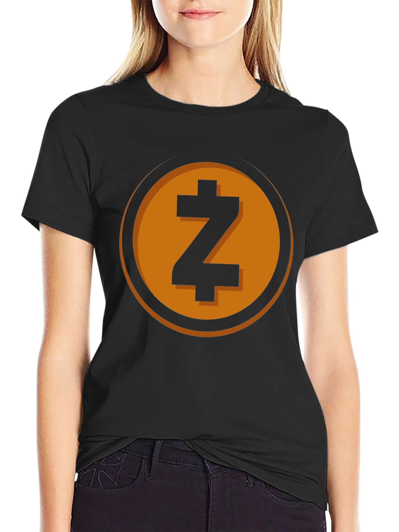 Zcash Crypto Tee - Black Cotton T-Shirt