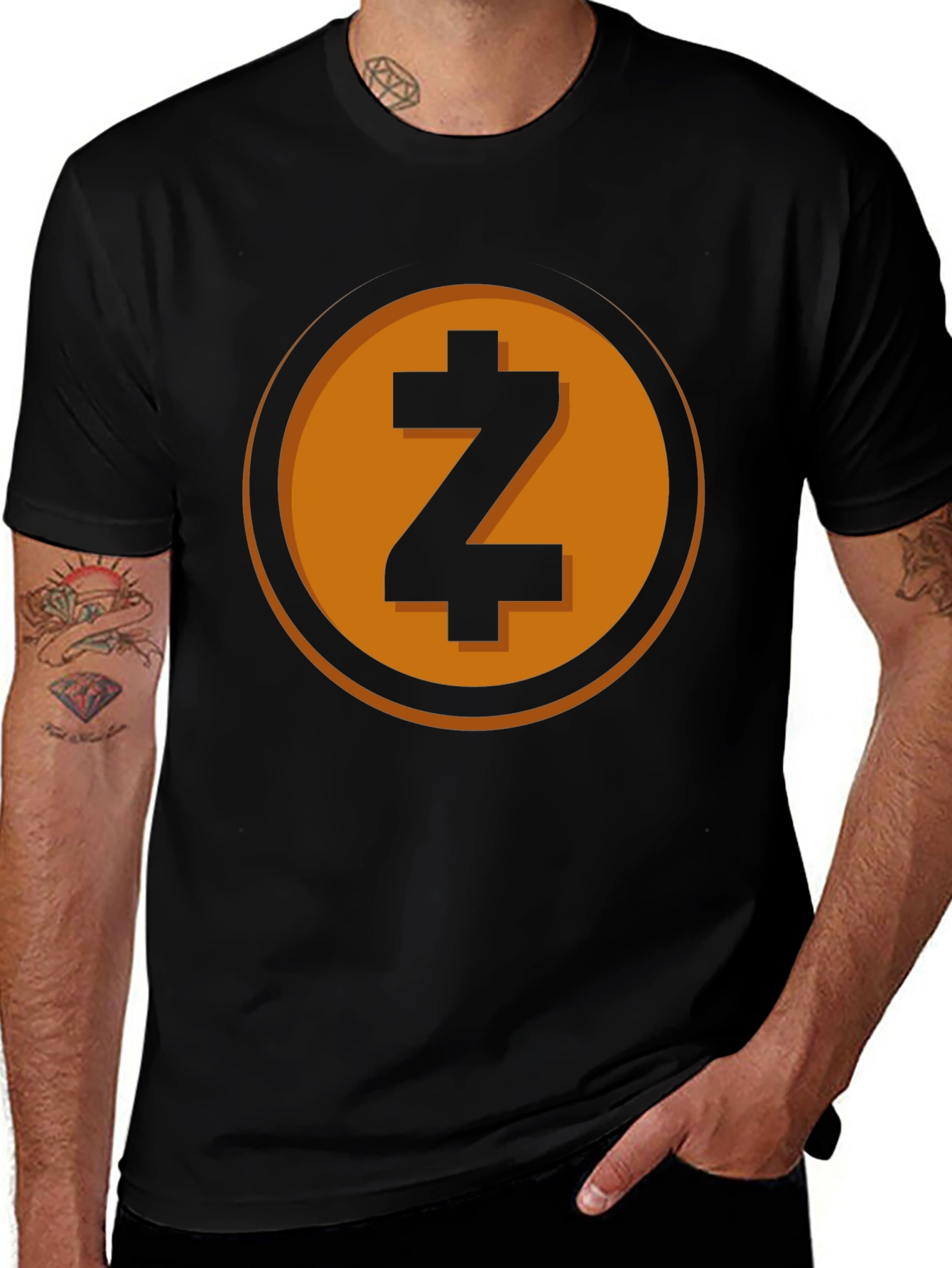 Zcash Crypto Tee - Black Cotton T-Shirt